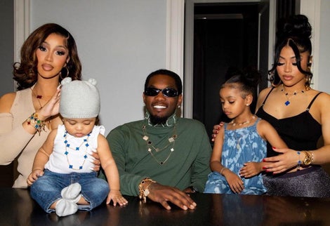Cardi B And Her Lucky ‘Charms’ Pose For The ‘Gram
