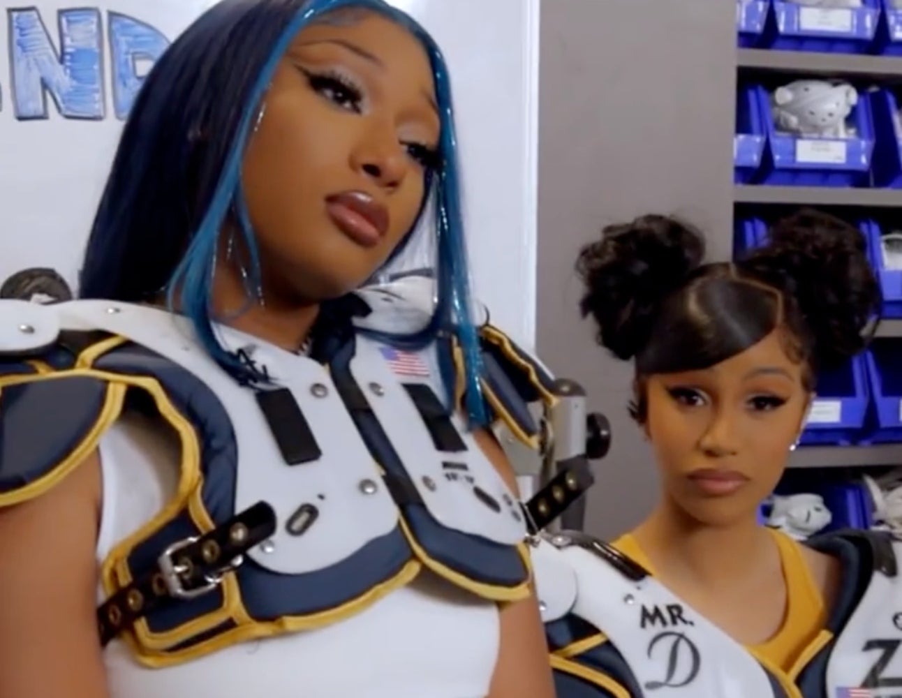 Cardi B And Megan Thee Stallion Put On Their Game Faces For New Episode Of 'Cardi Tries'