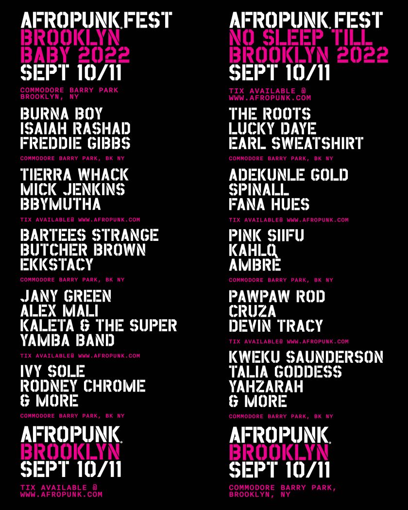 AFROPUNK Returns To Brooklyn! Take A Look At This Year’s Amazing Lineup