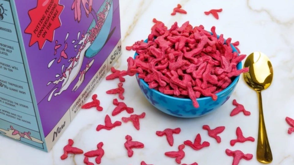 Uterus-Shaped Breakfast Cereal “Period Crunch” Launches To Normalize Menstruation