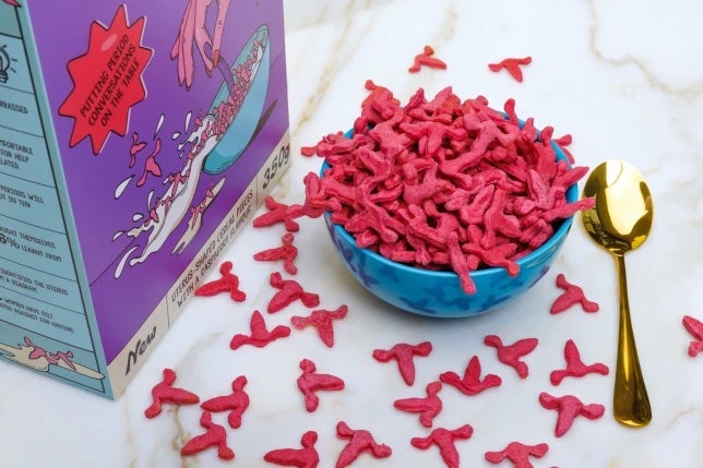 Uterus-Shaped Breakfast Cereal “Period Crunch” Launches To Normalize Menstruation