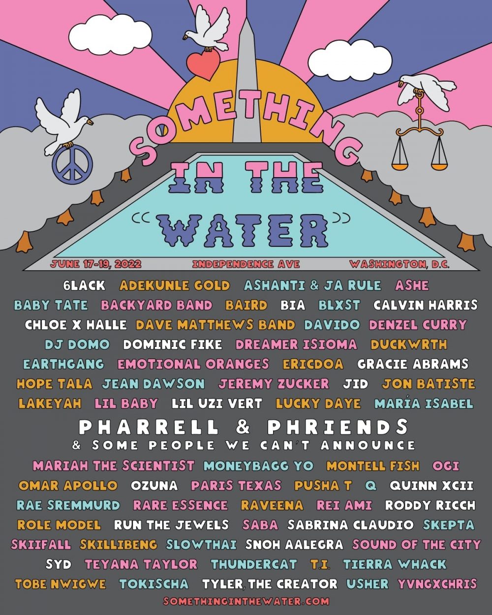 SZA, Clipse, Anderson .Paak And Q-Tip Added To Pharrell’s Something In The Water Festival