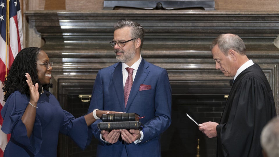 Ketanji Brown Jackson Sworn In To Supreme Court As First Black Woman Justice