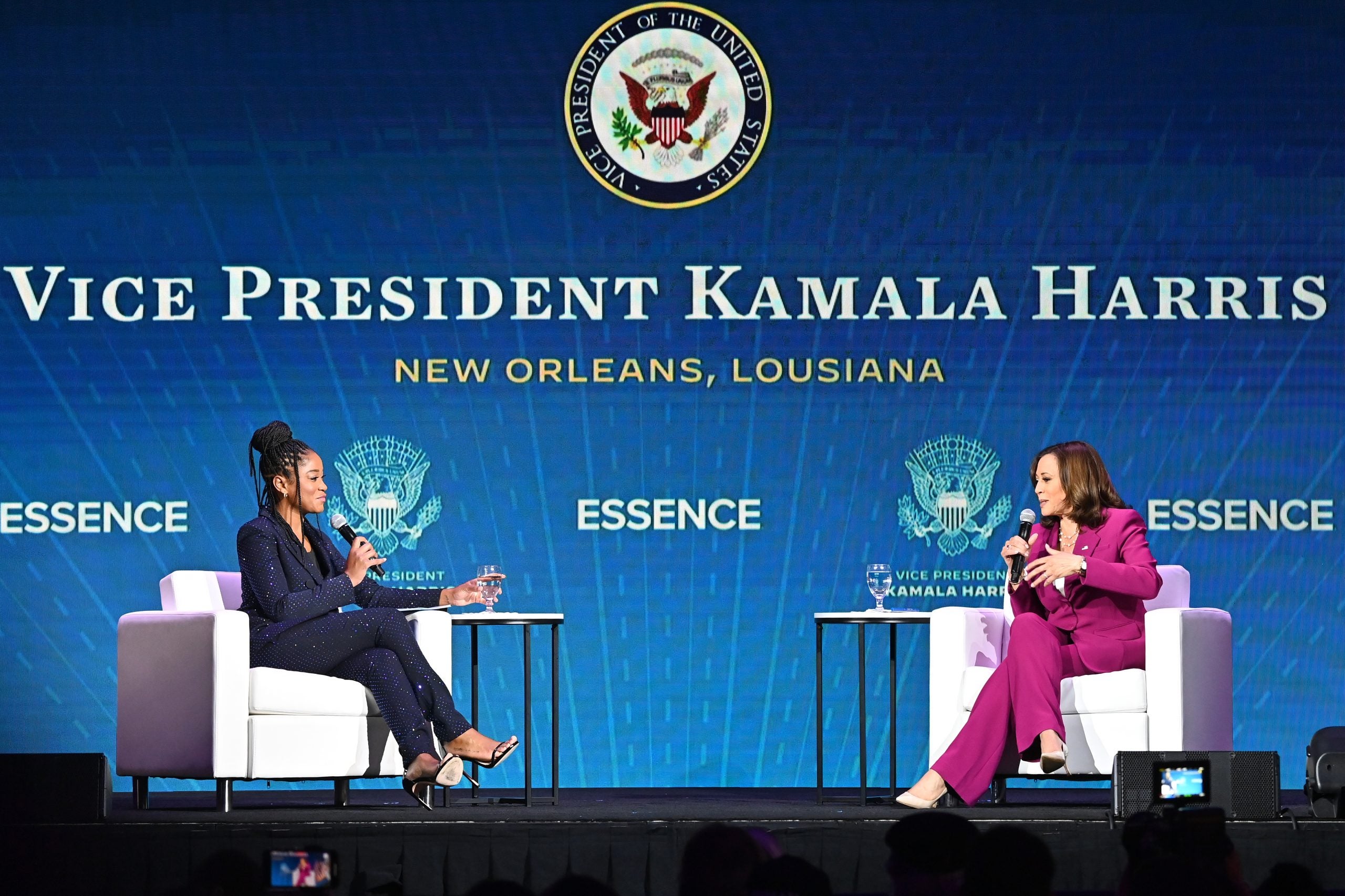 VP Kamala Harris Calls Out States Attacking Both Abortion And Voting Rights At ESSENCE Fest