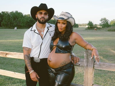 ‘P-Valley’ Stars Tyler Lepley And Miracle Watts Celebrate Cowboy Themed Baby Shower