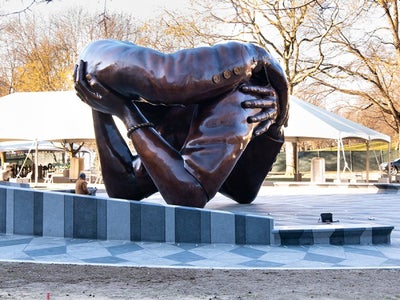Sculpture Honoring The Love Between Martin Luther King, Jr. And Coretta Scott King Opens In Boston
