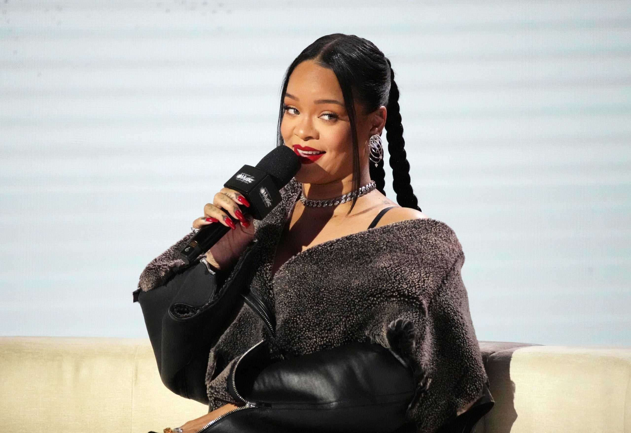 Rihanna Speaks On The Possibility Of New Music During Halftime Show Press Conference