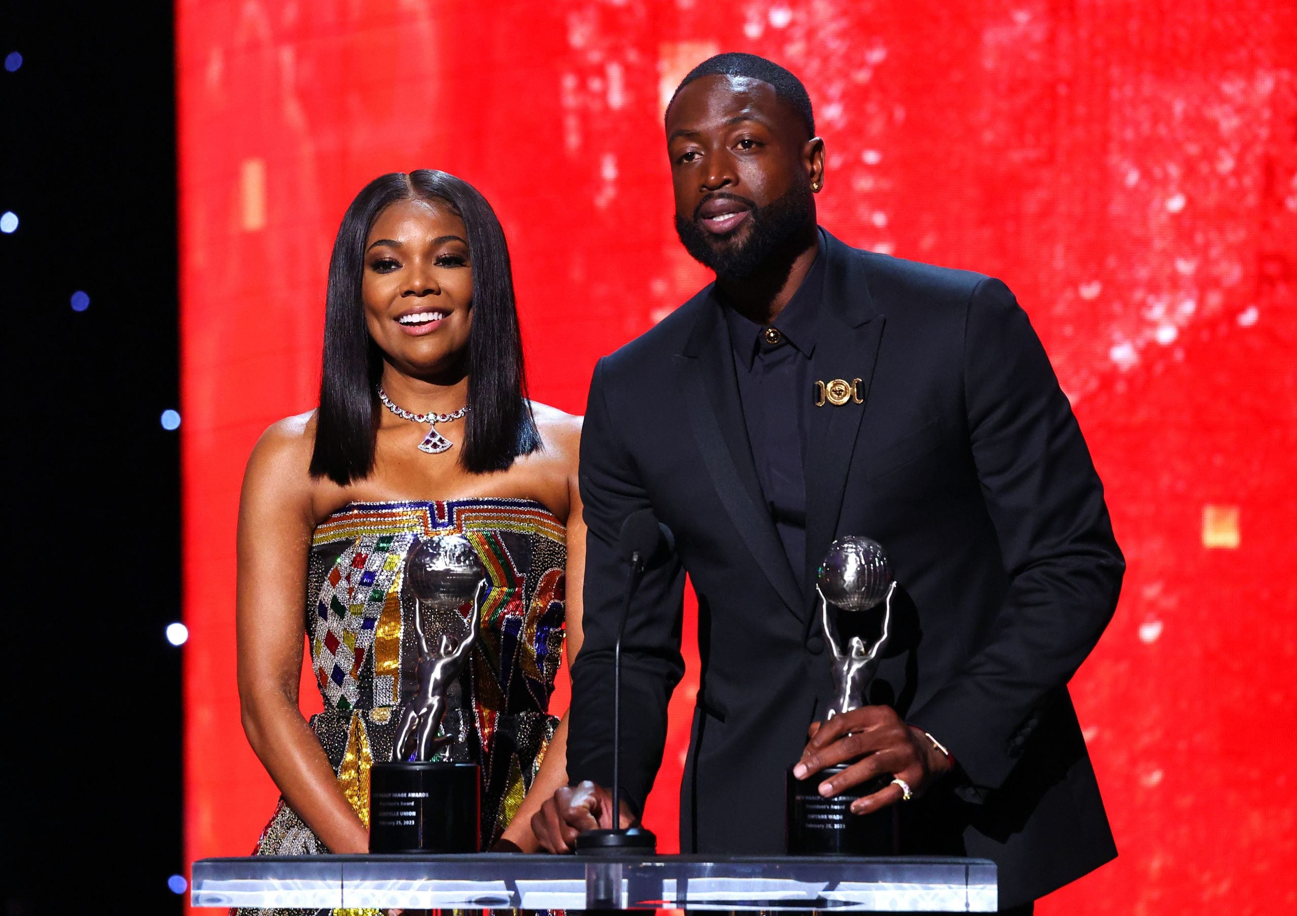 Gabrielle Union And Dwyane Wade Accept President's Award At 54th Annual NAACP Image Awards