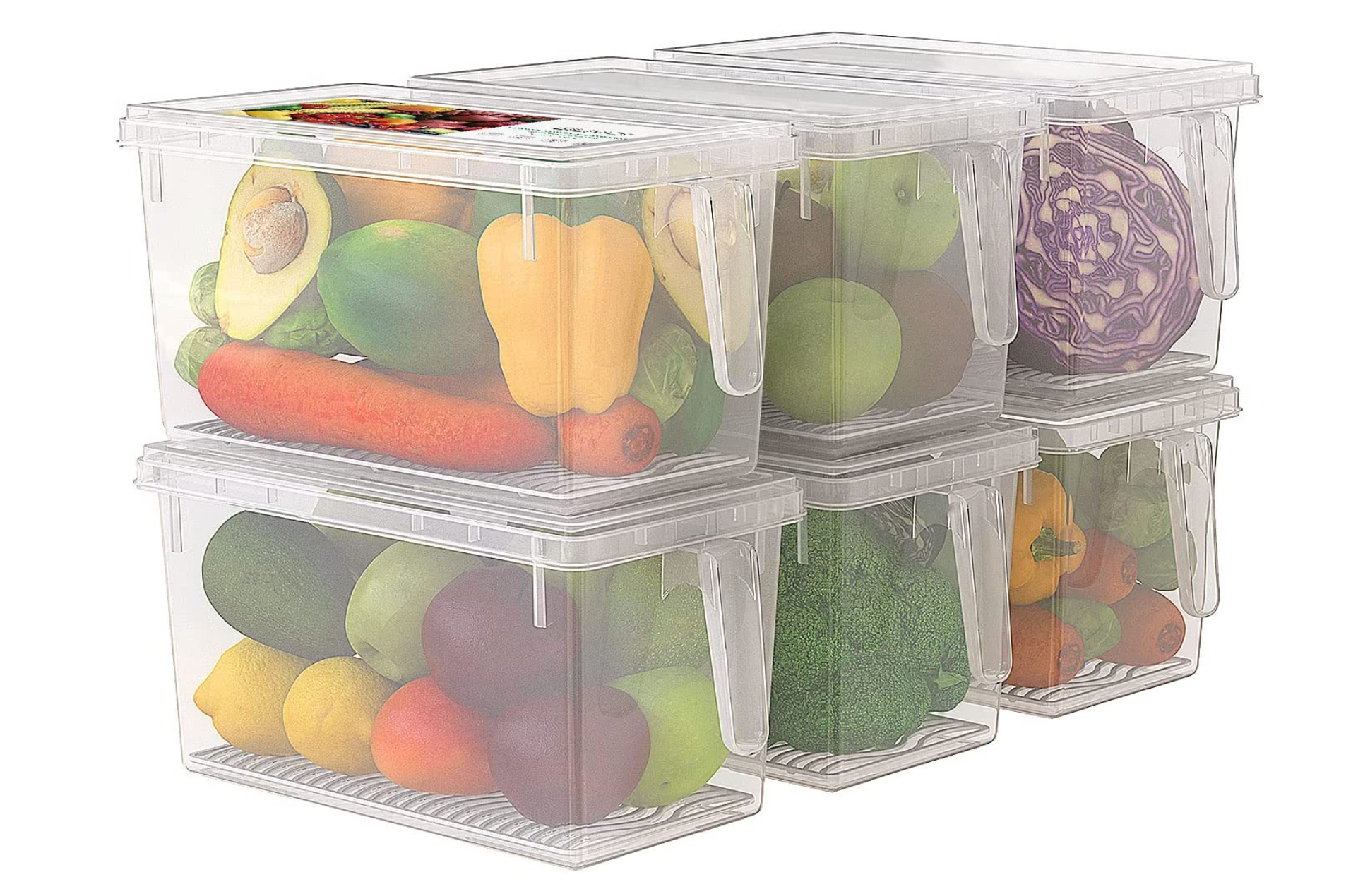  SILIVO Produce Saver Containers for Refrigerator (6
