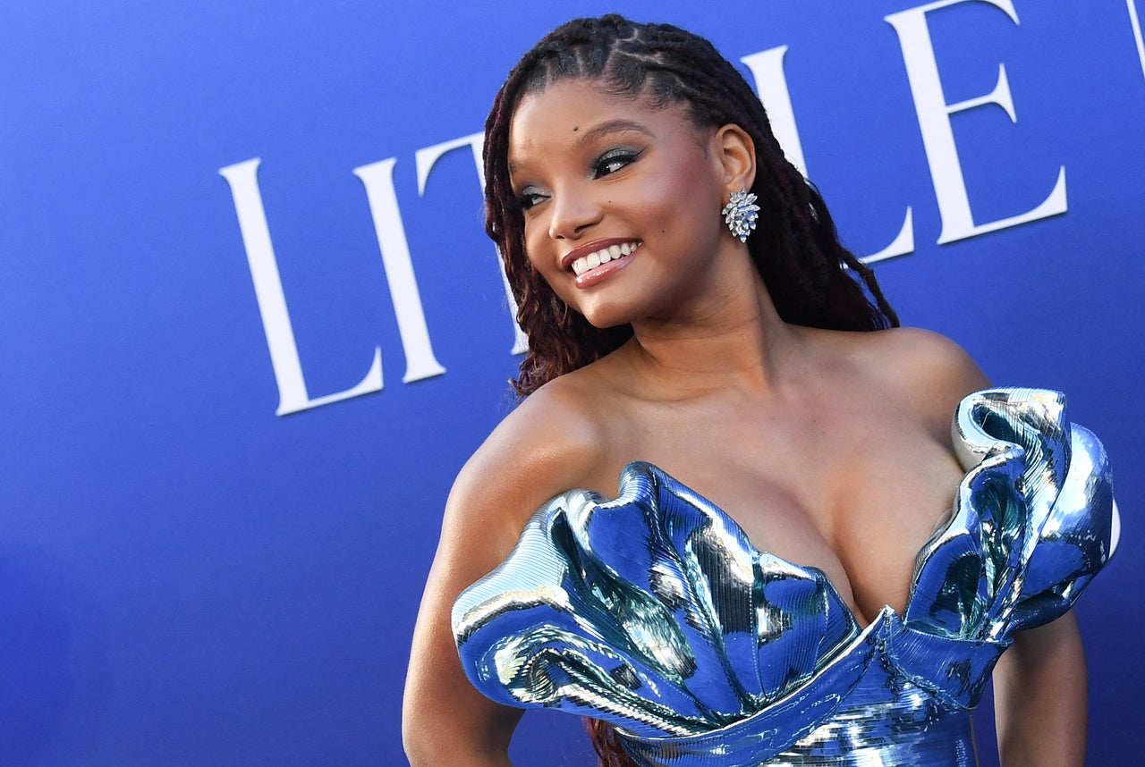 Stars Go "Under The Sea" Glam For 'The Little Mermaid' Blue Carpet