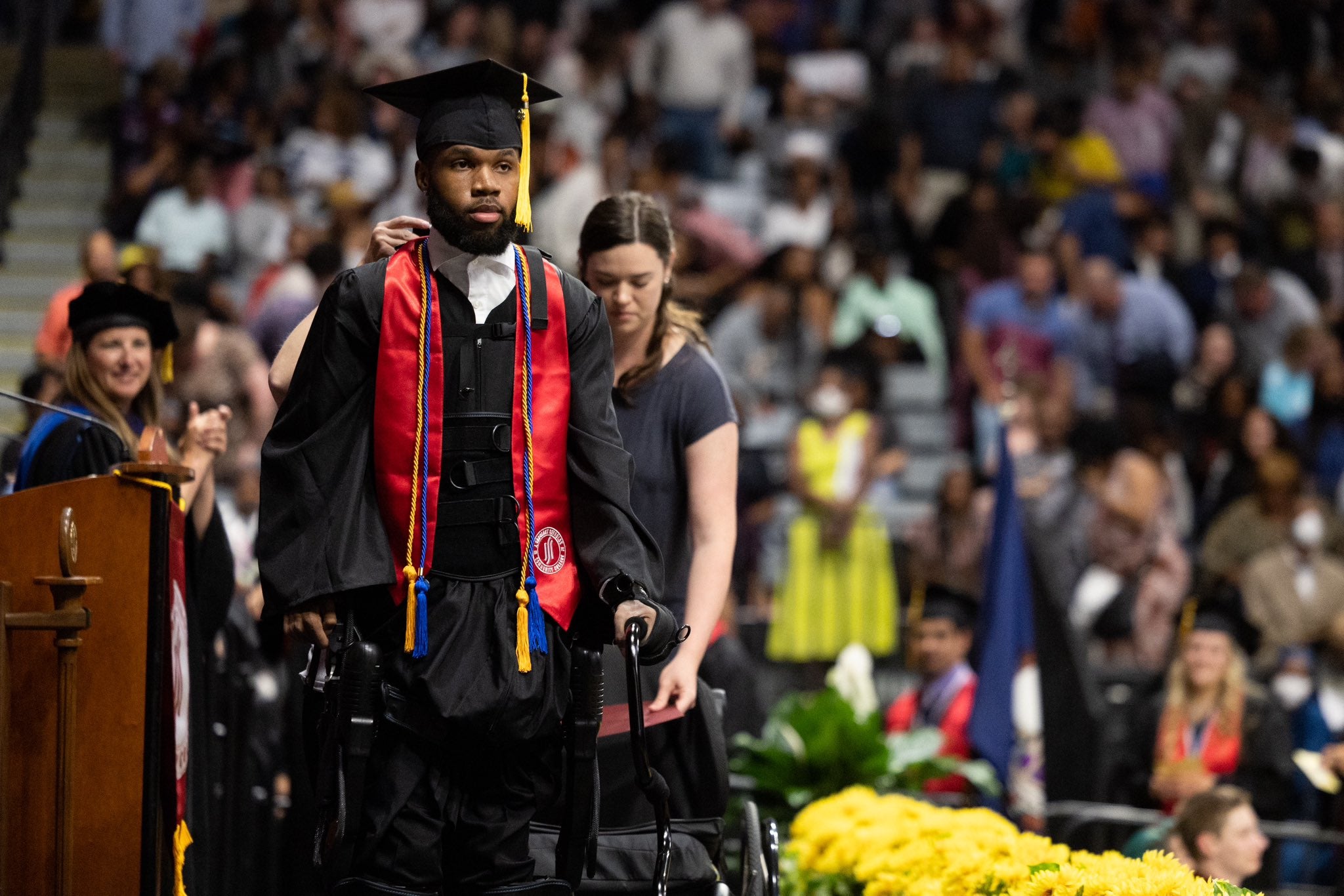 "Anything Is Possible": Paralyzed Student Walks Across Stage At College Graduation