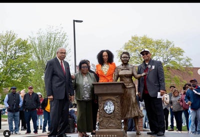 Statue Honoring Emmett Till’s Mother– Civil Rights Icon Mamie Till-Mobley– Unveiled At Illinois High School She Attended