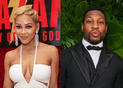Jonathan Majors Meets Meagan Good’s Family At Red Lobster — With Flowers
