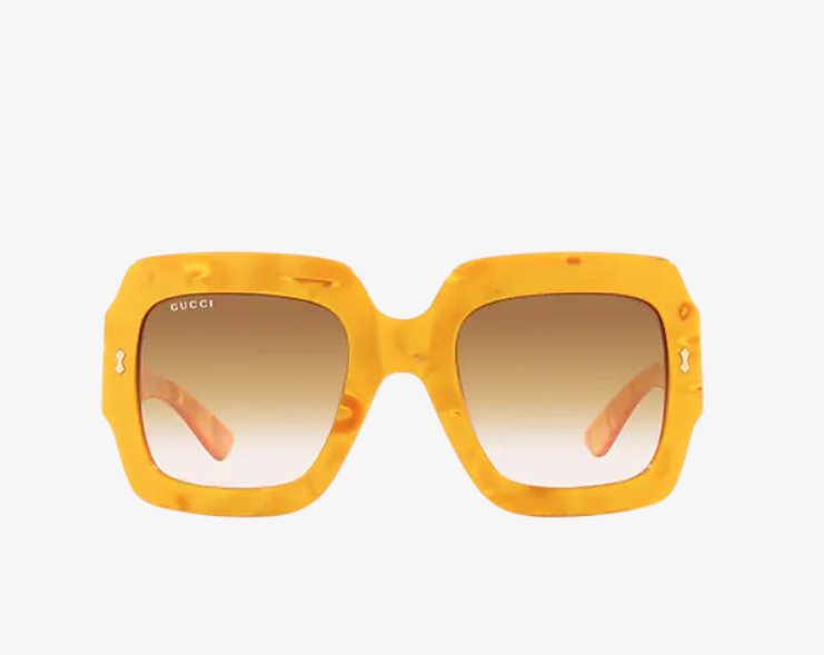 Gold Trim Oversized Square Sunglasses – Elevate Swag