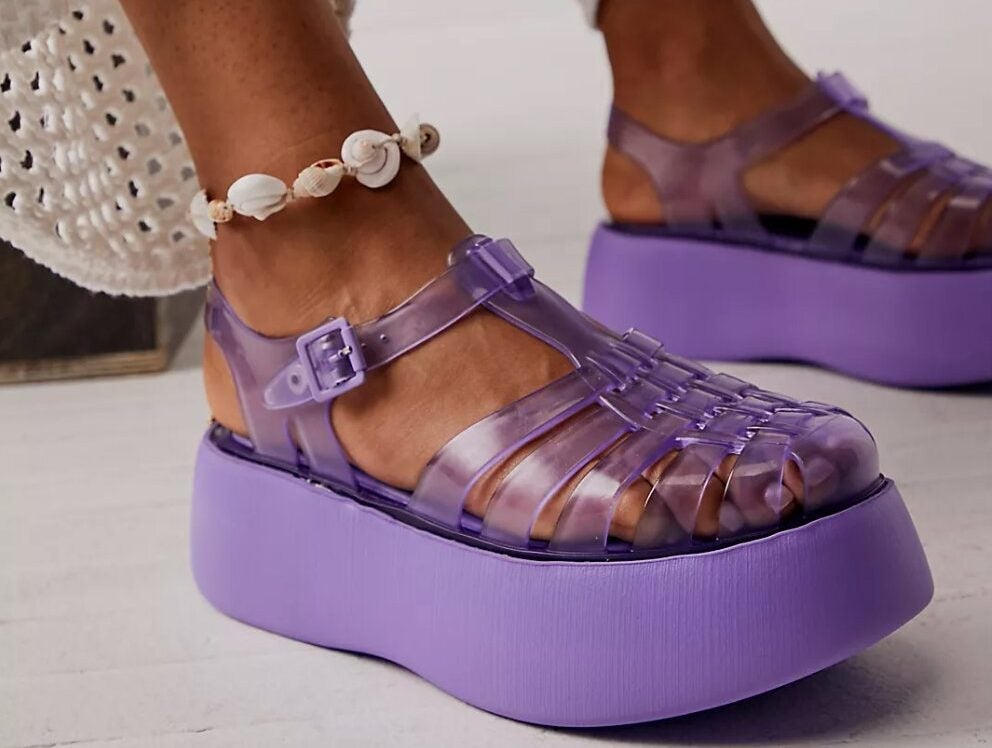 scented jelly sandals