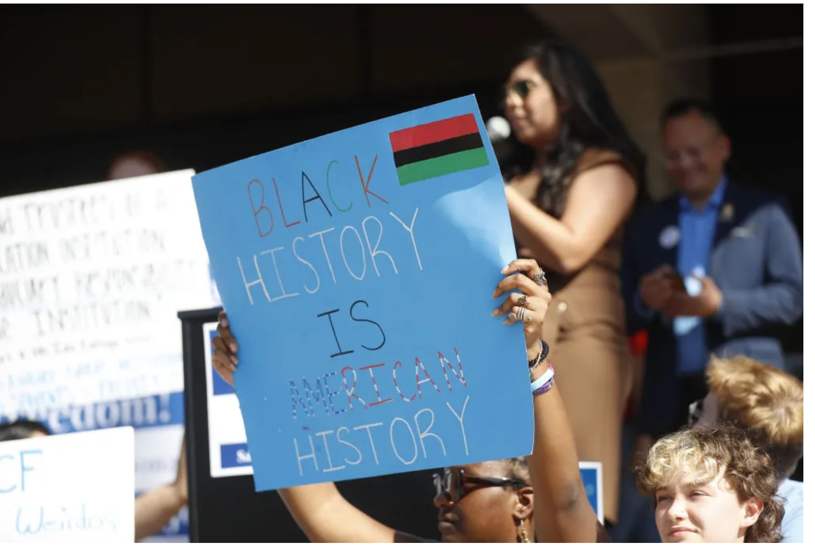 Protestors March Against Florida’s Distorted Black History Standards