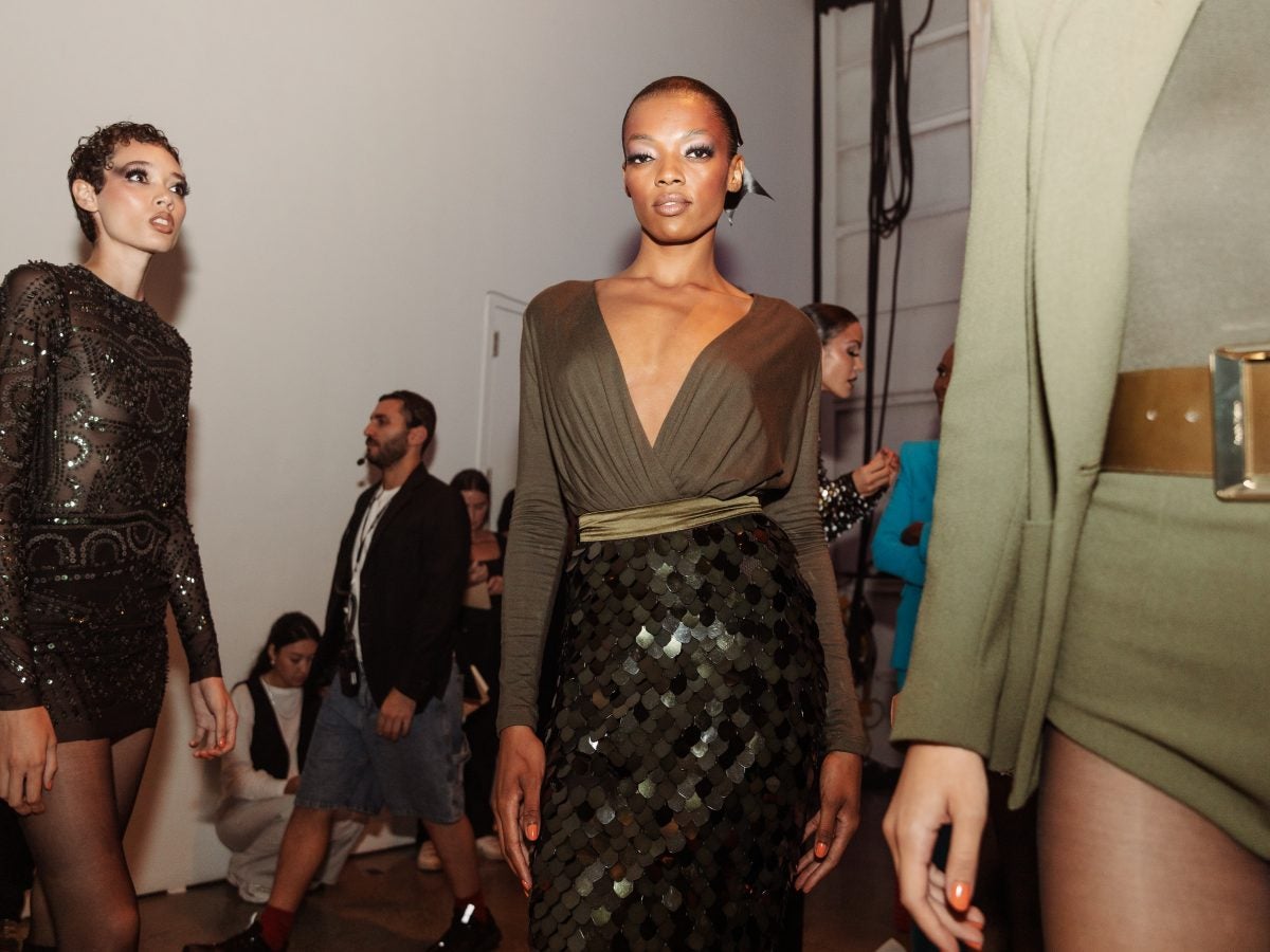 Backstage At Sergio Hudson’s Vintage-Inspired SS '24 Presentation