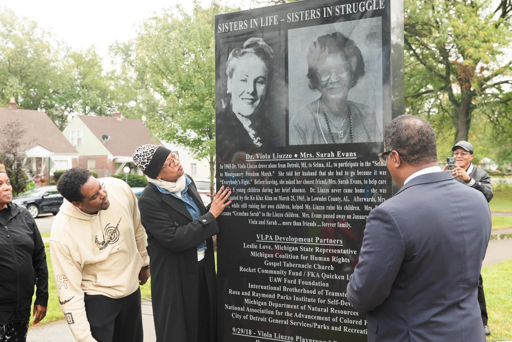 Monument Honoring Slain Civil Rights Activist Viola Luizzo And Friend Sarah Evans Unveiled  In Detroit