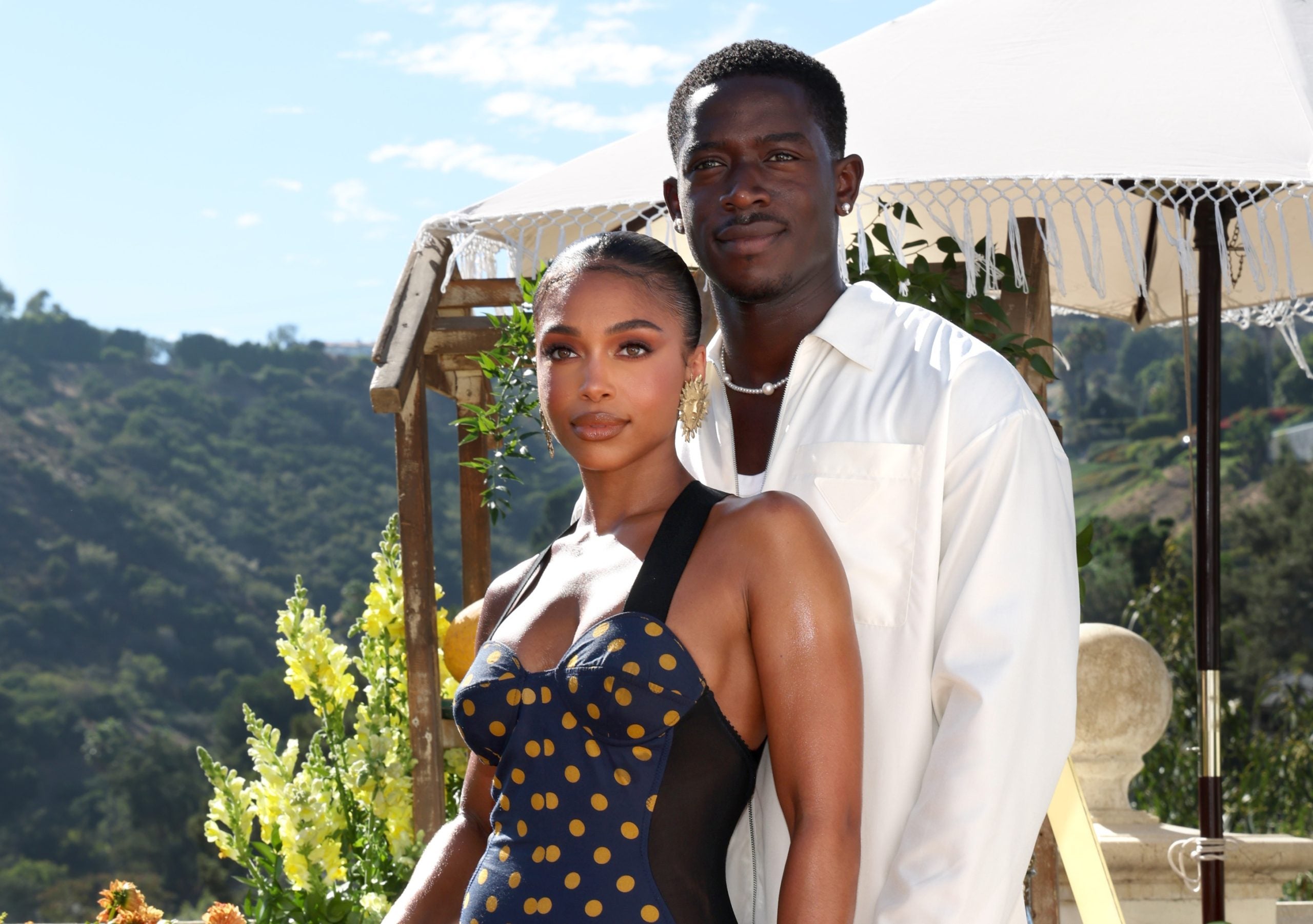 Lori Harvey And ‘Twin’ Damson Idris Celebrate His 32nd Birthday With One-Of-A-Kind Beige Party 