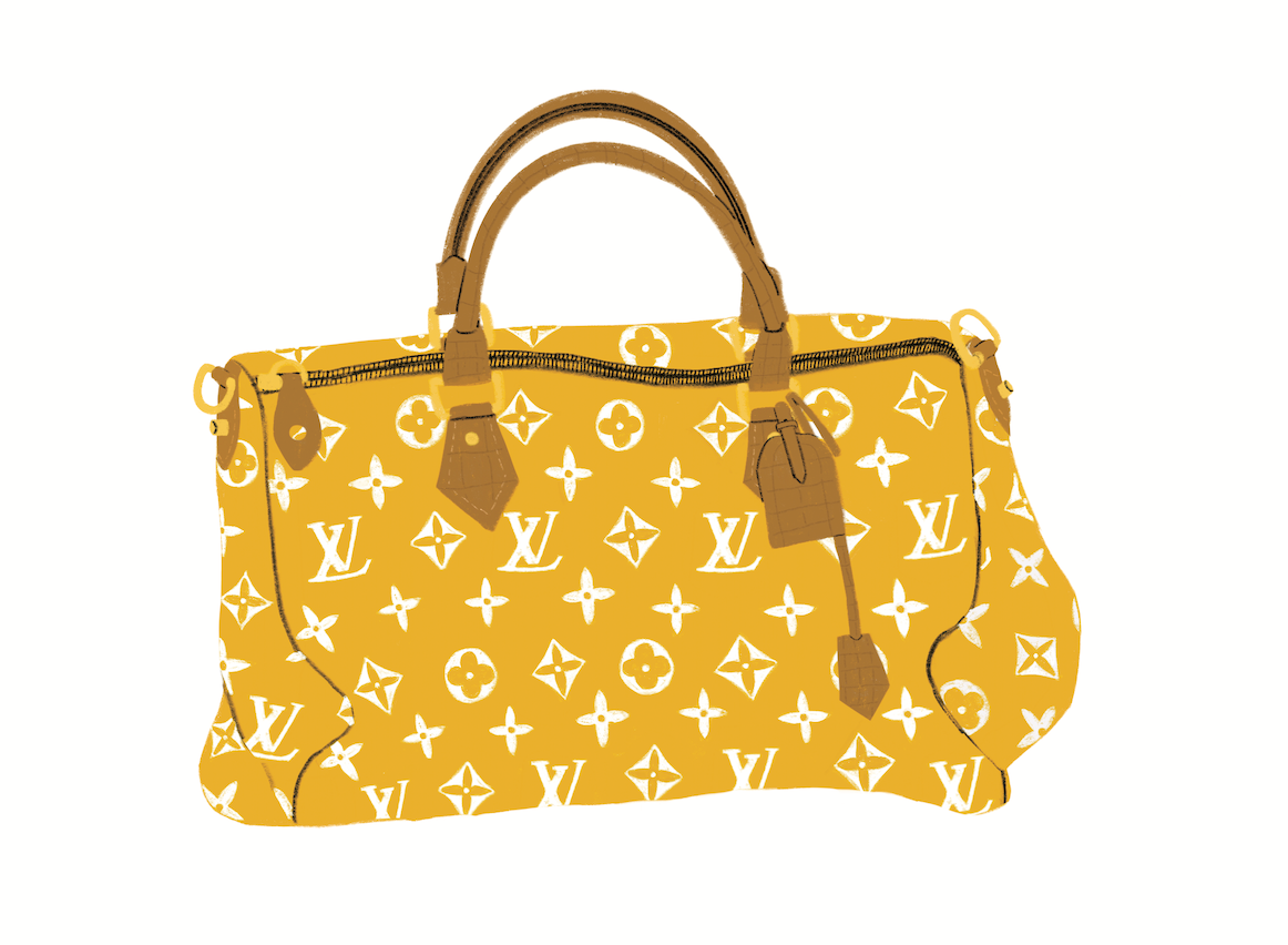 Luxury Louis Vuitton Big Logo In Classic White Monogram Background