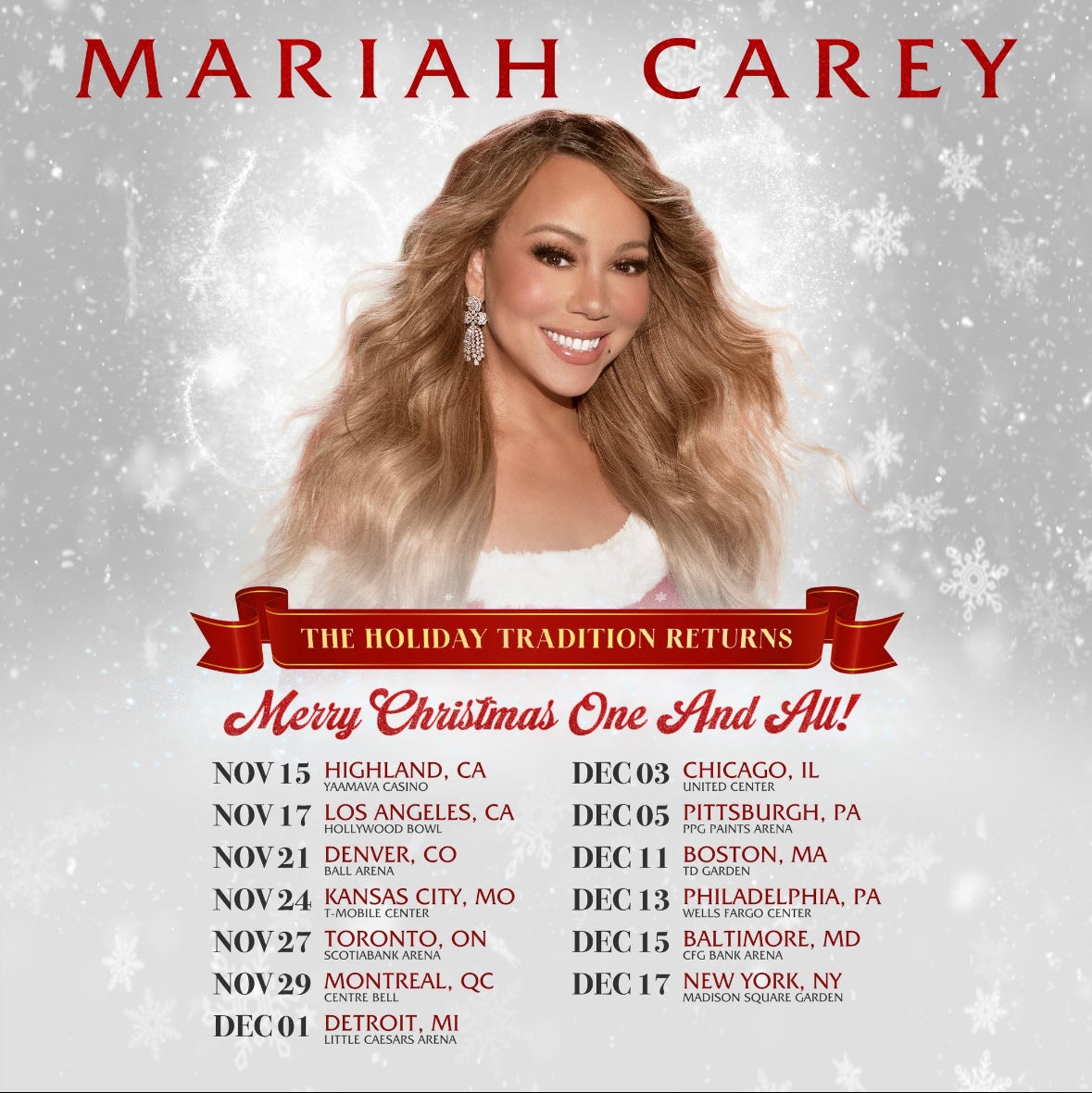 Mariah Carey Announces ‘Merry Christmas One And All’ Concert Tour