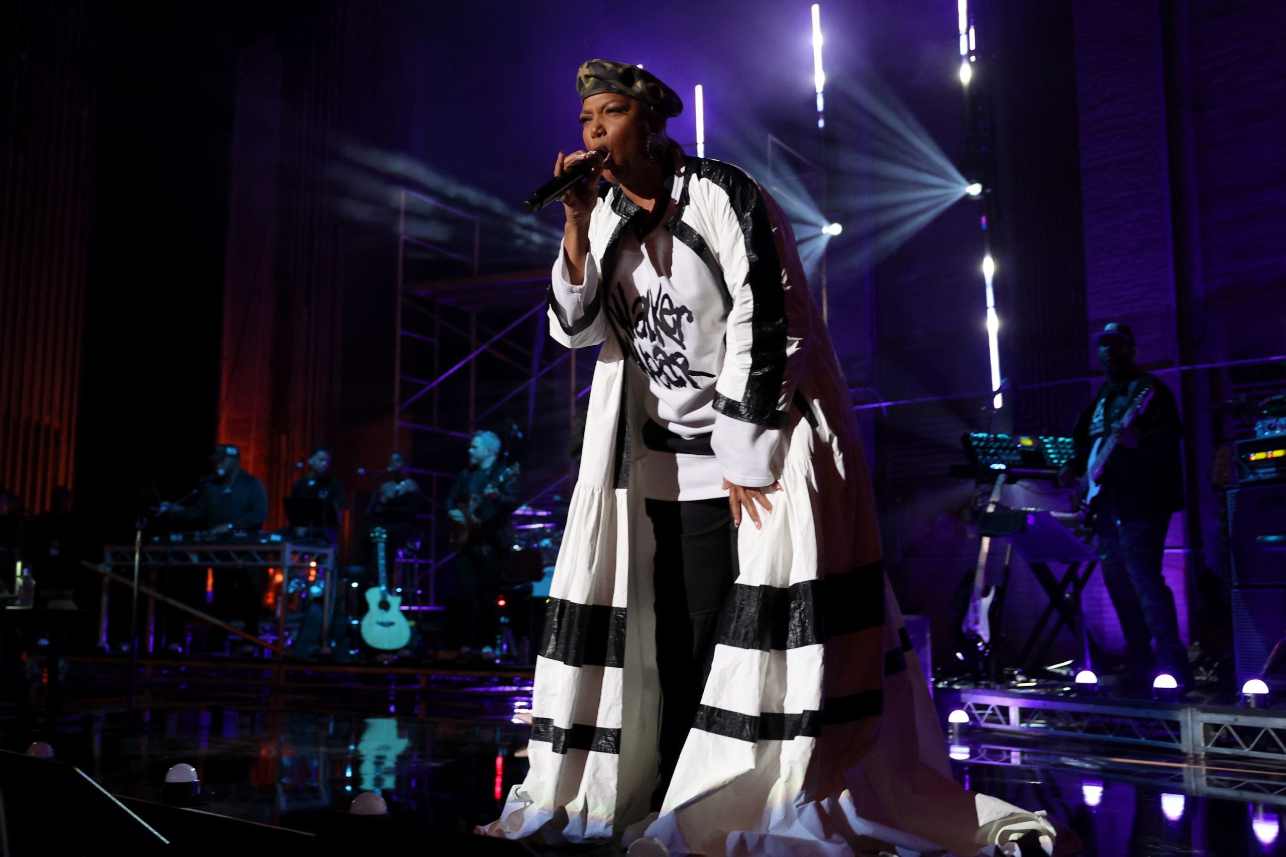 Queen Latifah Celebrates Hip Hop’s 50th Anniversary By Wearing Black Designers