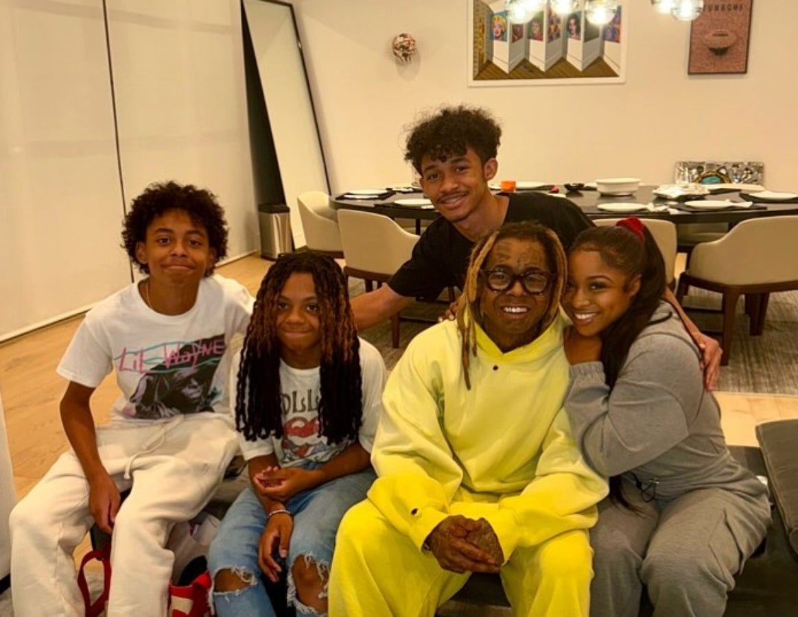 Lil Wayne Celebrated Thanksgiving With His Kids And They're All A Mirror Image Of Their Father #LilWayne