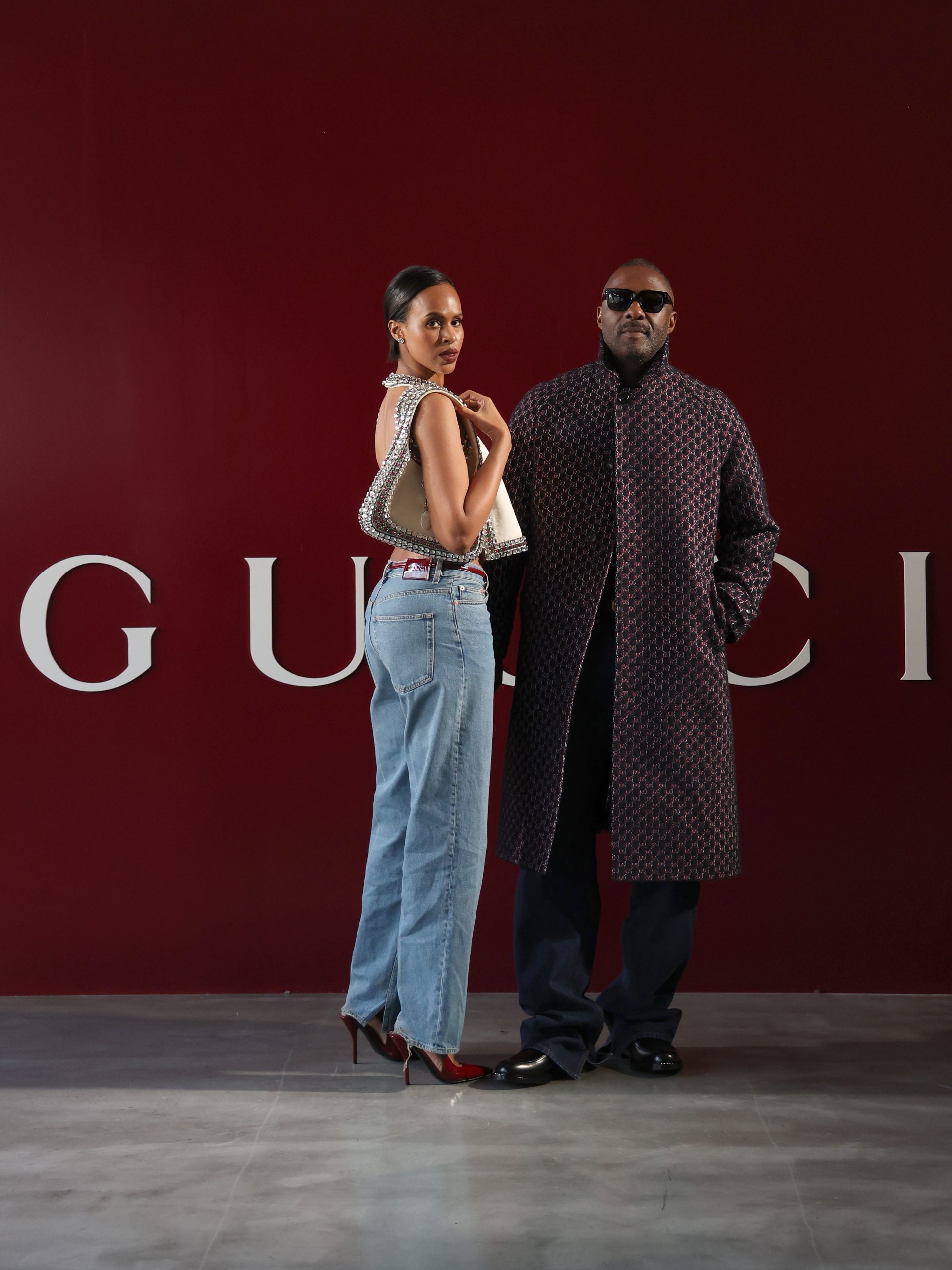 Sabrina Elba Shows Up To Sabato De Sarno’s Debut Men’s Gucci Show In His Designs