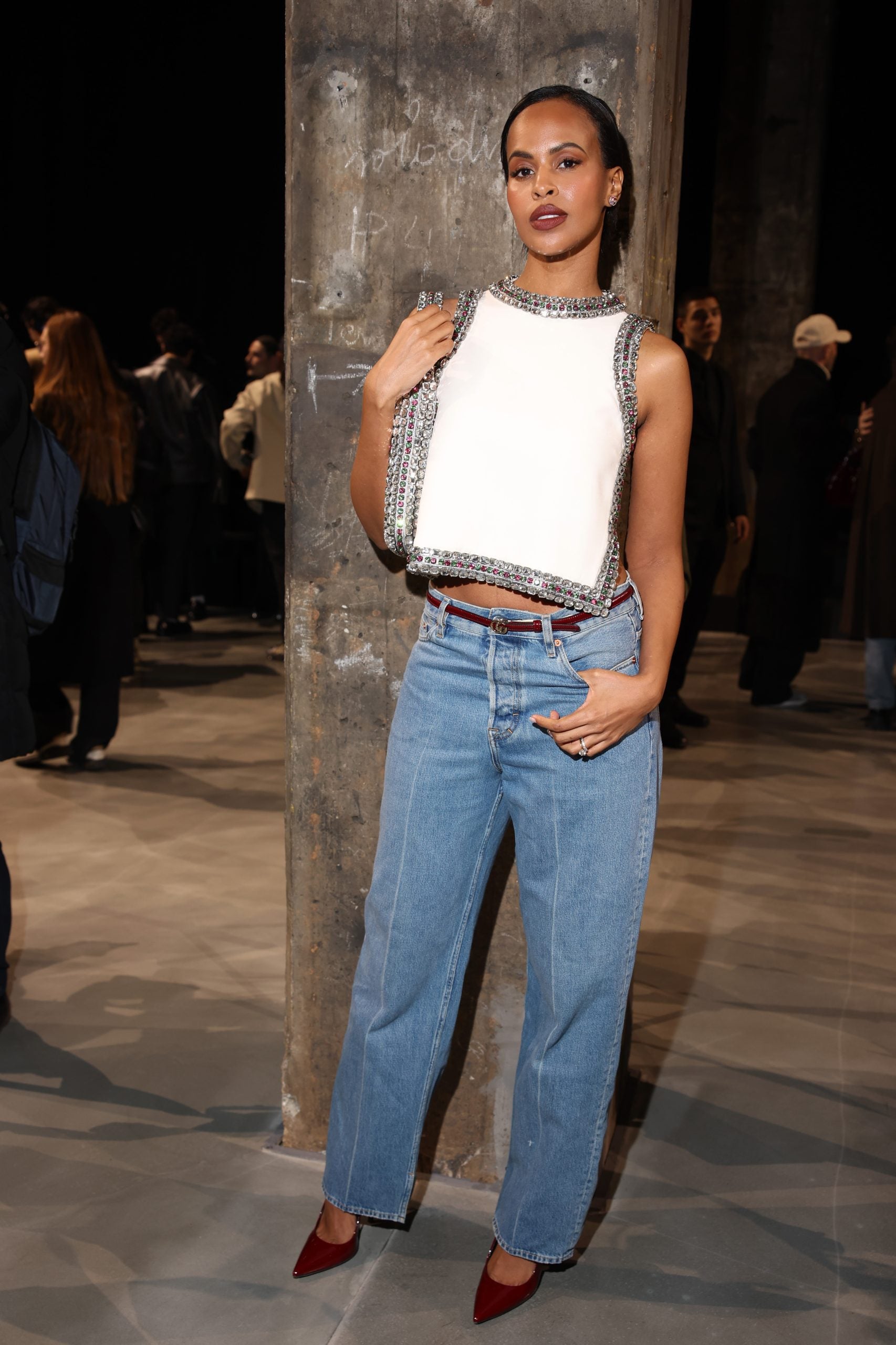 Sabrina Elba Shows Up To Sabato De Sarno’s Debut Men’s Gucci Show In His Designs