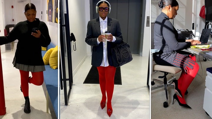 WATCH: I Tried The Red Tights Trend For 24 Hours