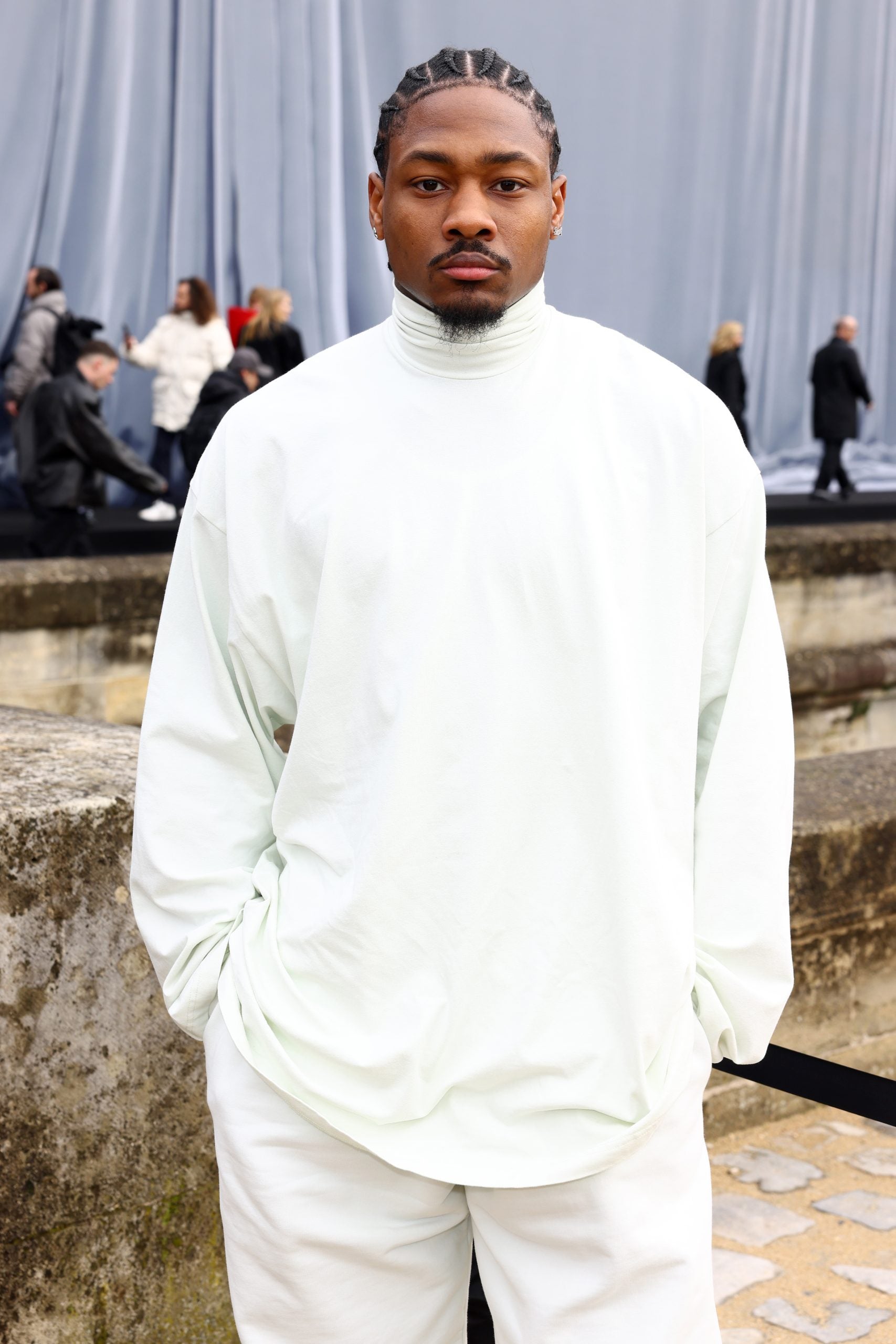 Stefon Diggs In All-White At Paris Fashion Week Is Our Favorite Thing Right Now