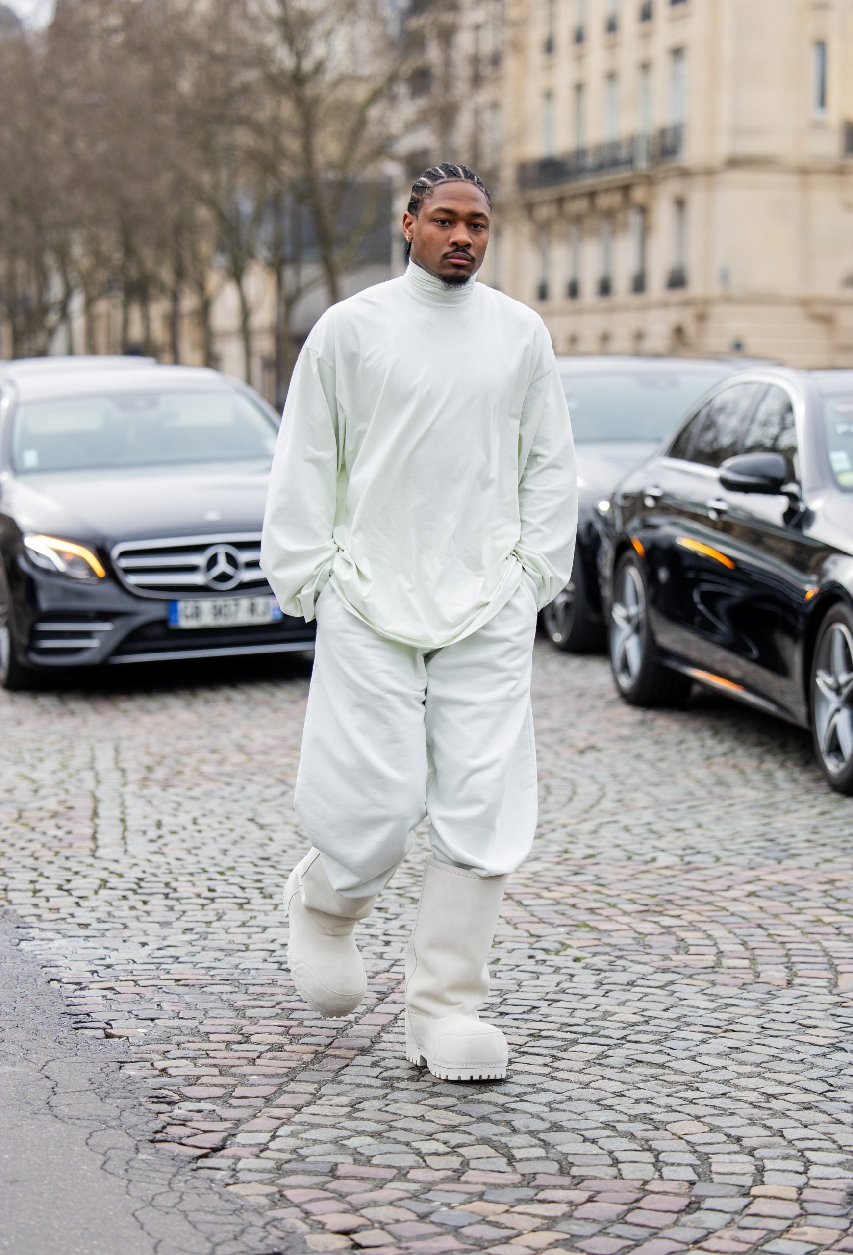 Stefon Diggs In All-White At Paris Fashion Week Is Our Favorite Thing Right Now