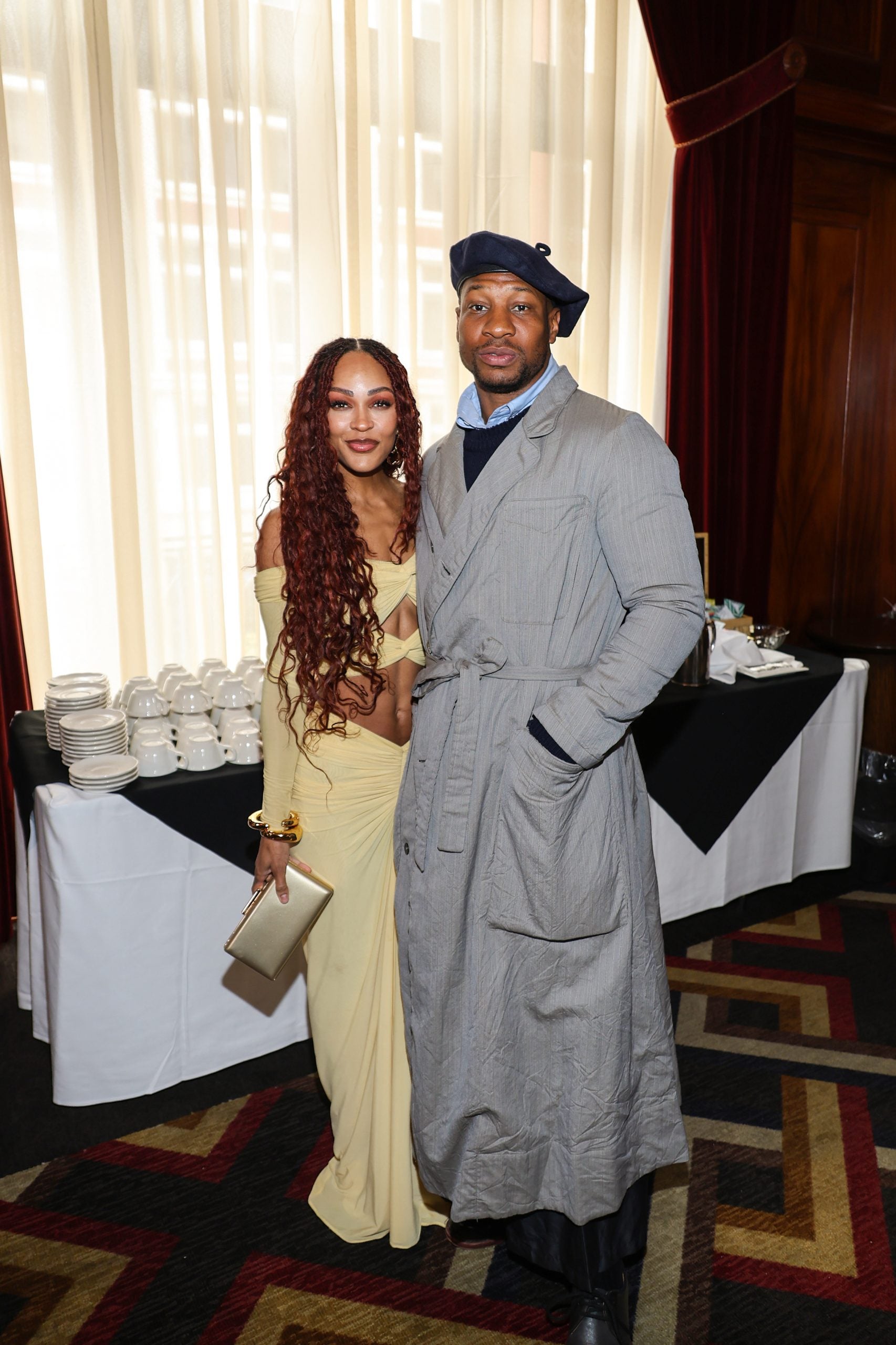 Jonathan Majors And Meagan Good Make Their Red Carpet Debut