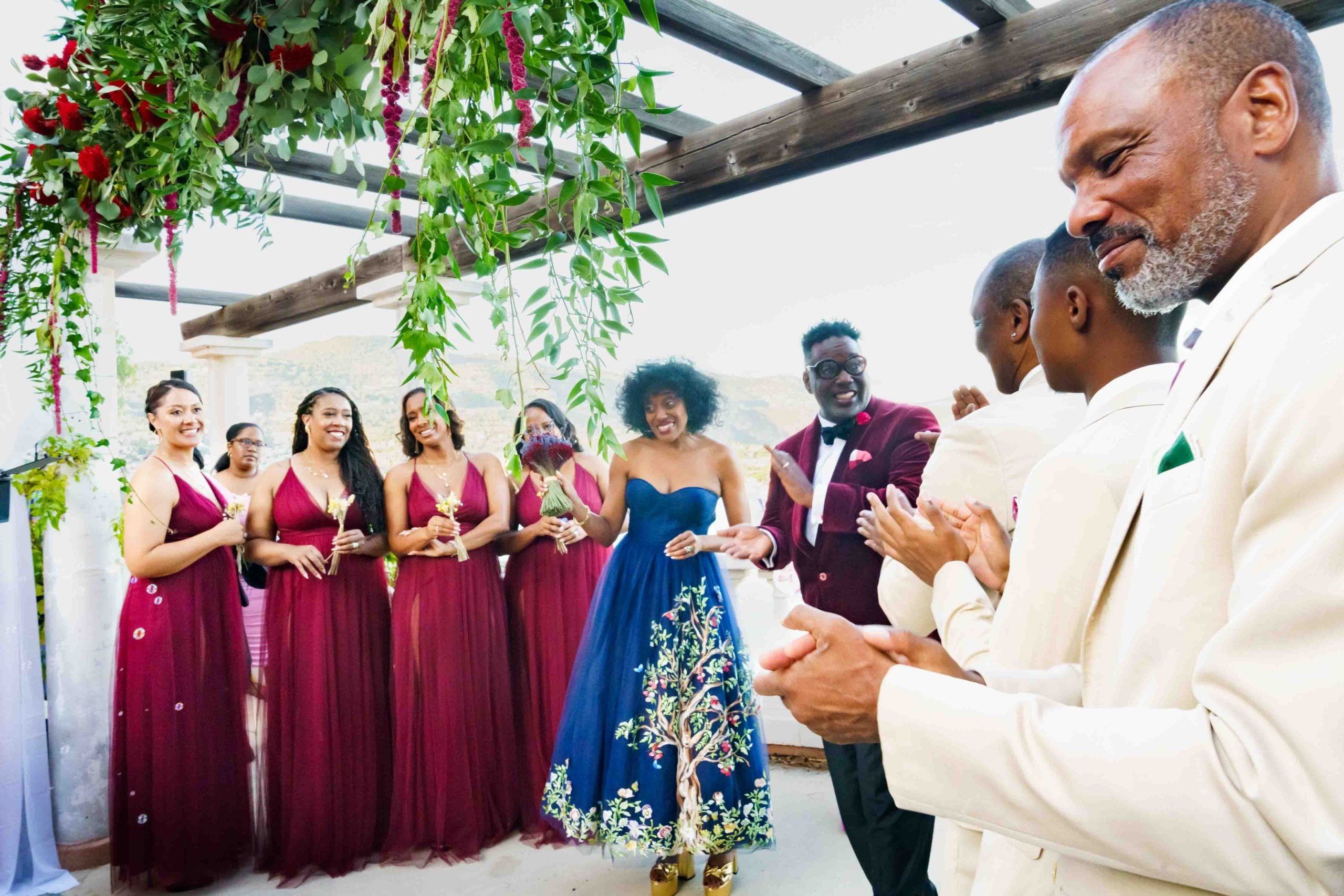 Bridal Bliss: For Kevin And Syreeta's Nuptials In The South Of France, The Bride Ditched White For 'Something Blue'