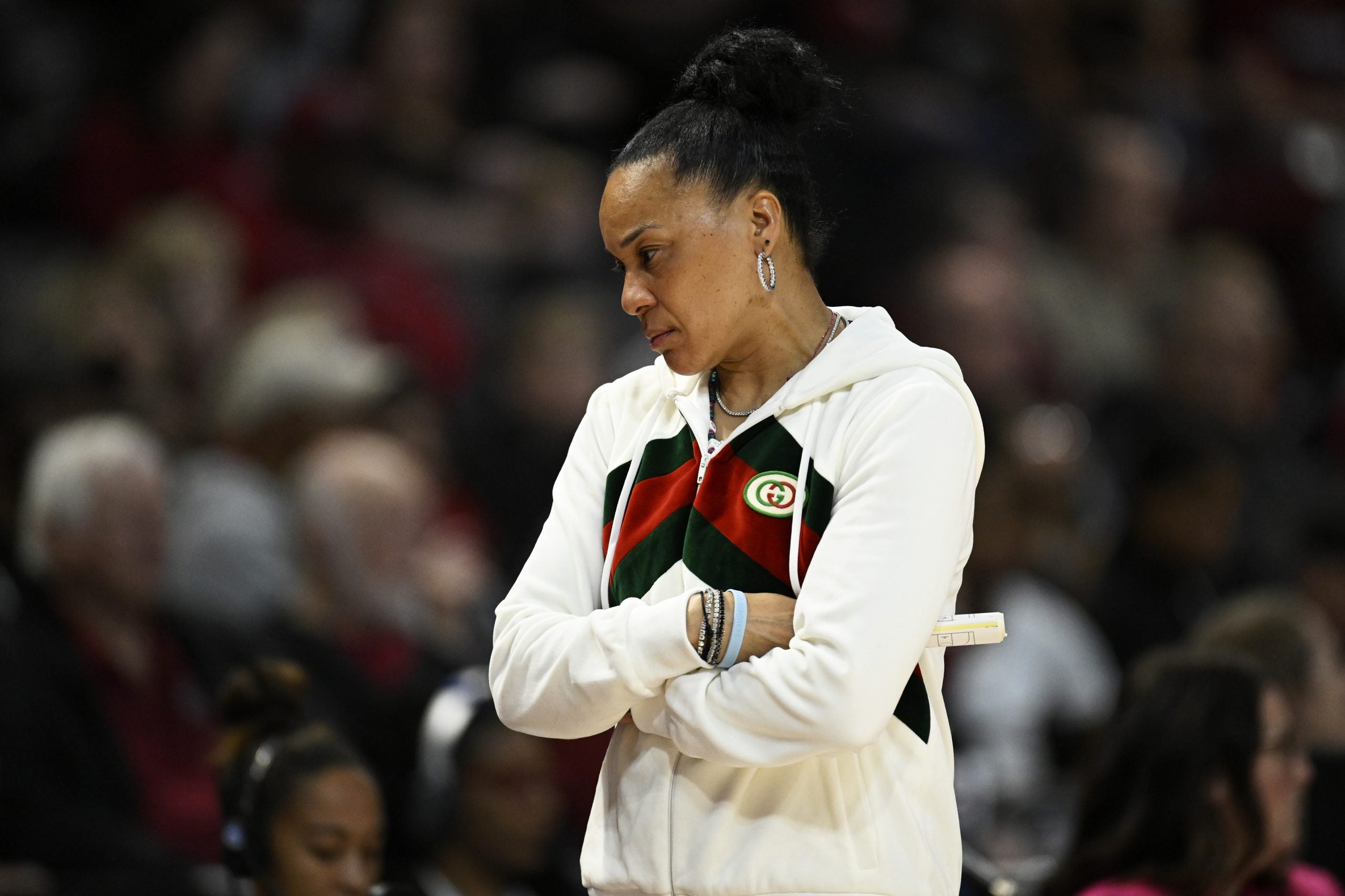 A Closer Look At The Designer Looks Of Dawn Staley The NCAA’s Flyest Coach 
