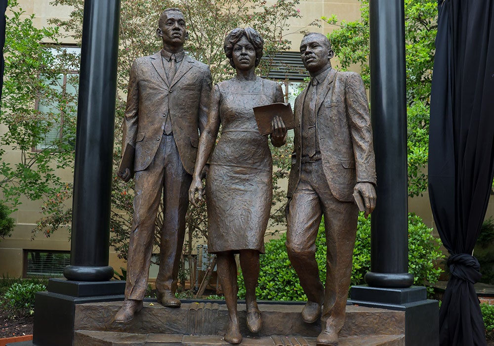 New University Of South Carolina Sculpture Honors Black Students Who Helped Integrate The University