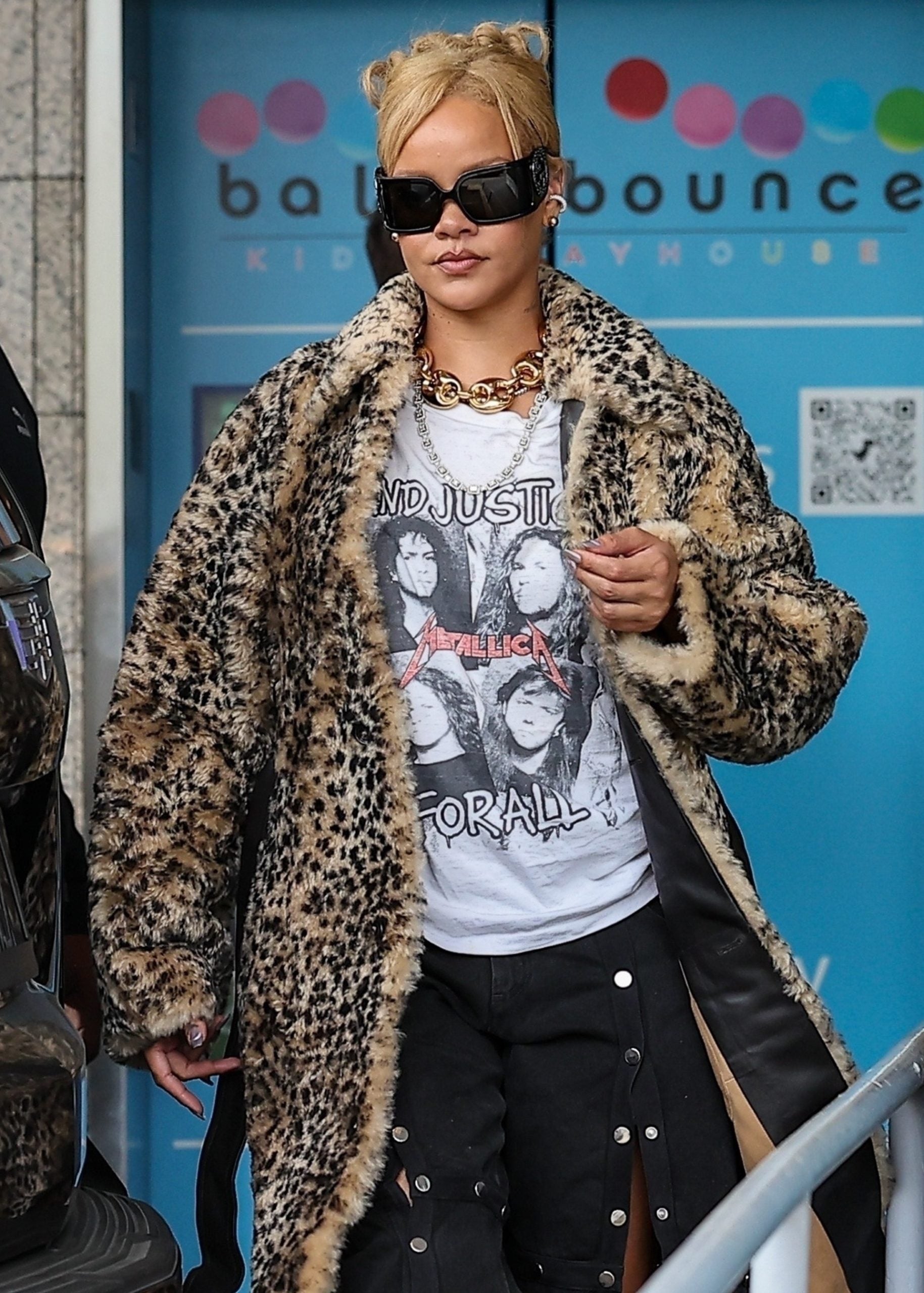 Rihanna Brings Back Leopard Print With Her Bottega Veneta Coat