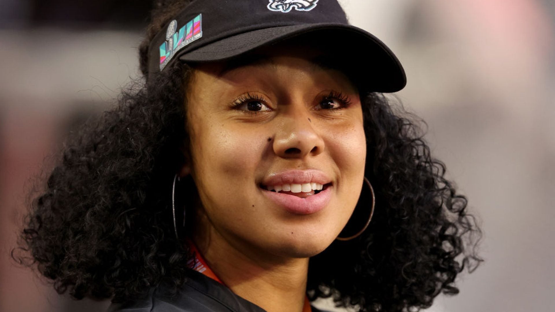 Philadelphia Eagles assistant sports performance coach Autumn Lockwood looks on before Super Bowl LVII between the Kansas City Chiefs and the Philadelphia Eagles at State Farm Stadium (Photo Credit: Gregory Shamus/Getty Images)