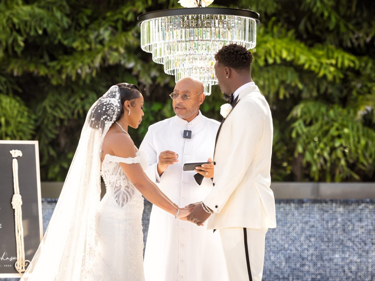 Bridal Bliss: Inside NFL Couple Nazeeh Johnson And Gabrielle Irving's Glam Miami Wedding