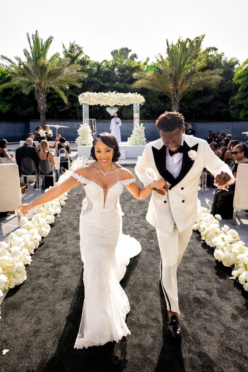 Bridal Bliss: Inside NFL Couple Nazeeh Johnson And Gabrielle Irving's Glam Miami Wedding