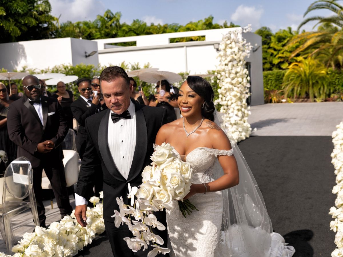 Bridal Bliss: Inside NFL Couple Nazeeh Johnson And Gabrielle Irving's Glam Miami Wedding