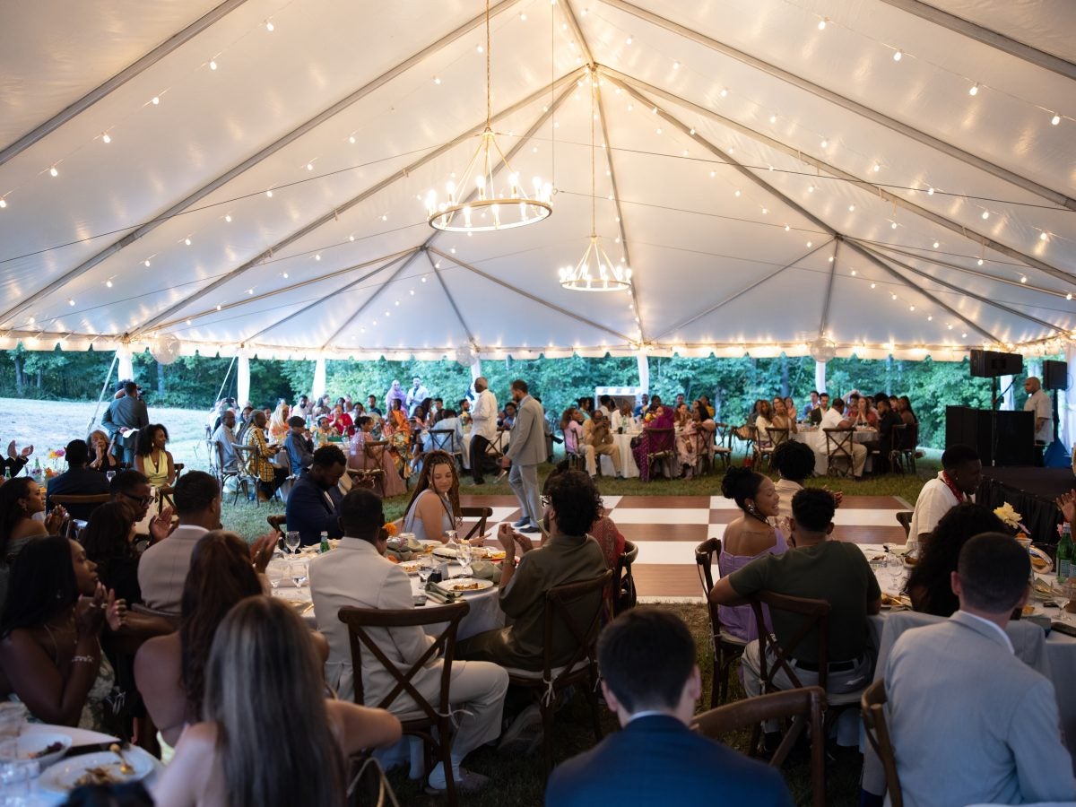 Bridal Bliss: Jordan And Layla's Wedding Day Started With Vows In A Garden And Ended At A Comedy Club