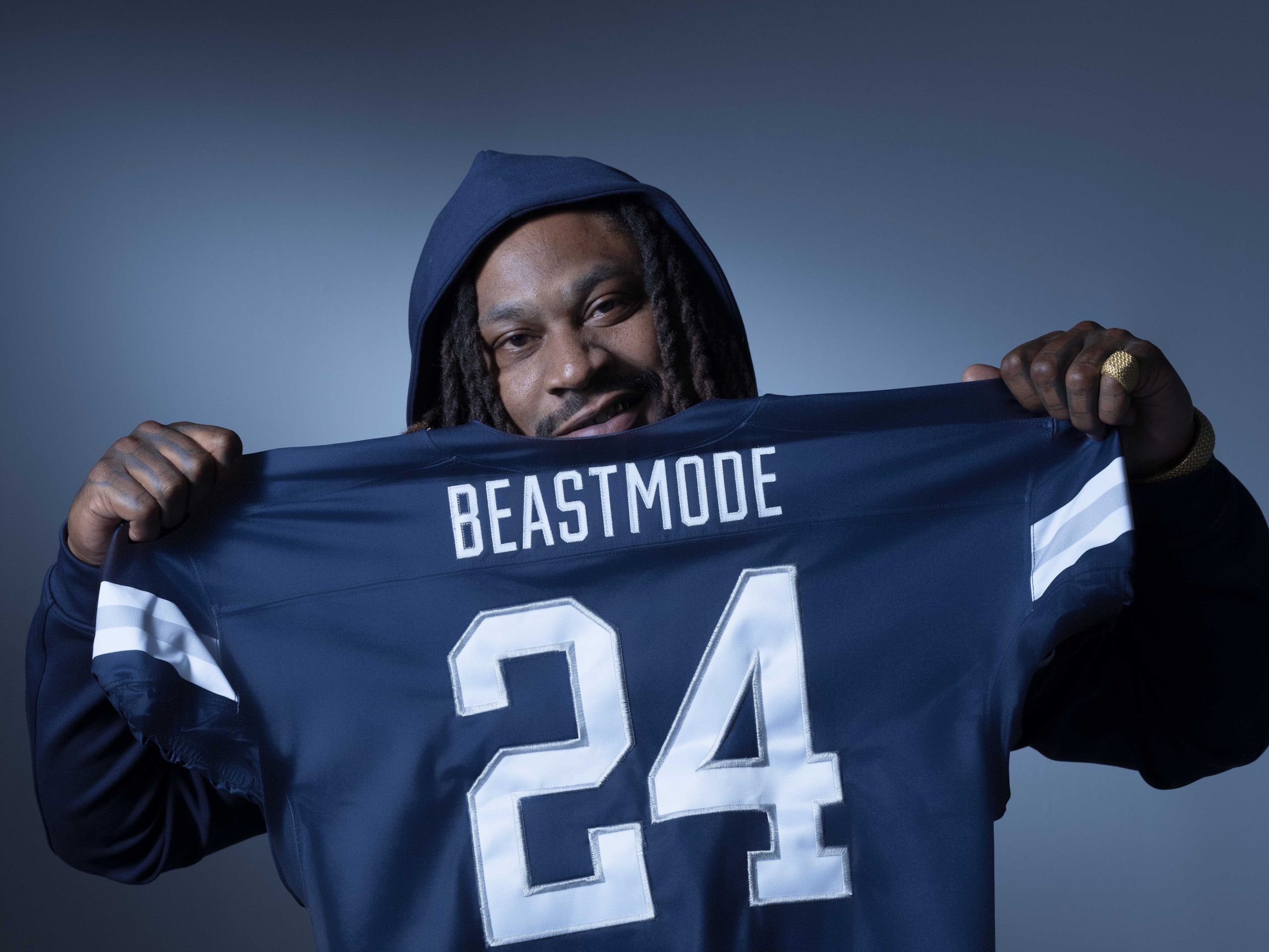 EXCLUSIVE: Marshawn Lynch Brings His Signature Swagger To Dove Men+Care With BEASTMODE Collection