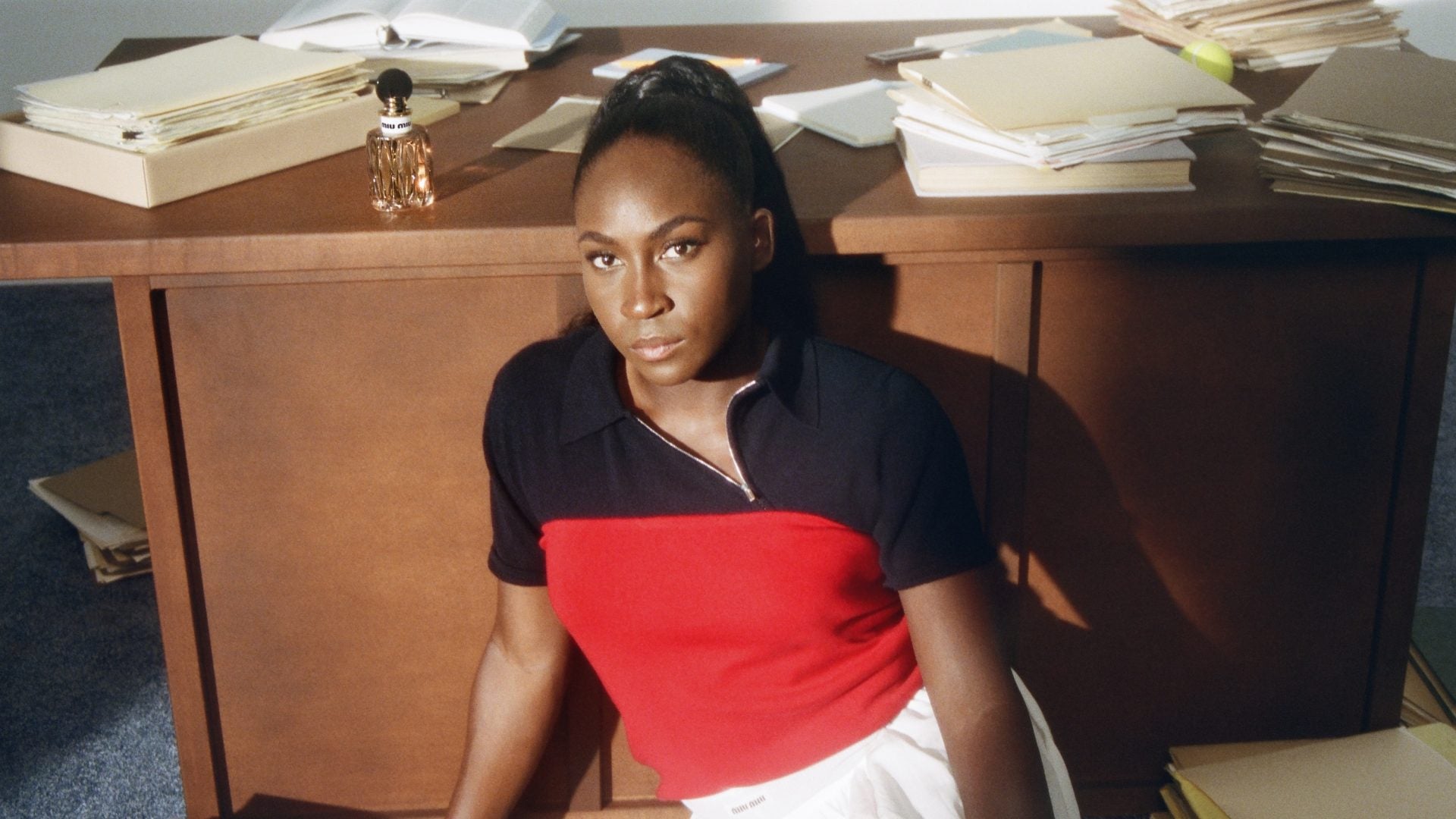 EXCLUSIVE: Coco Gauff On Her Miu Miu Beauty Partnership, Using Miutine Perfume Before Bed, And More