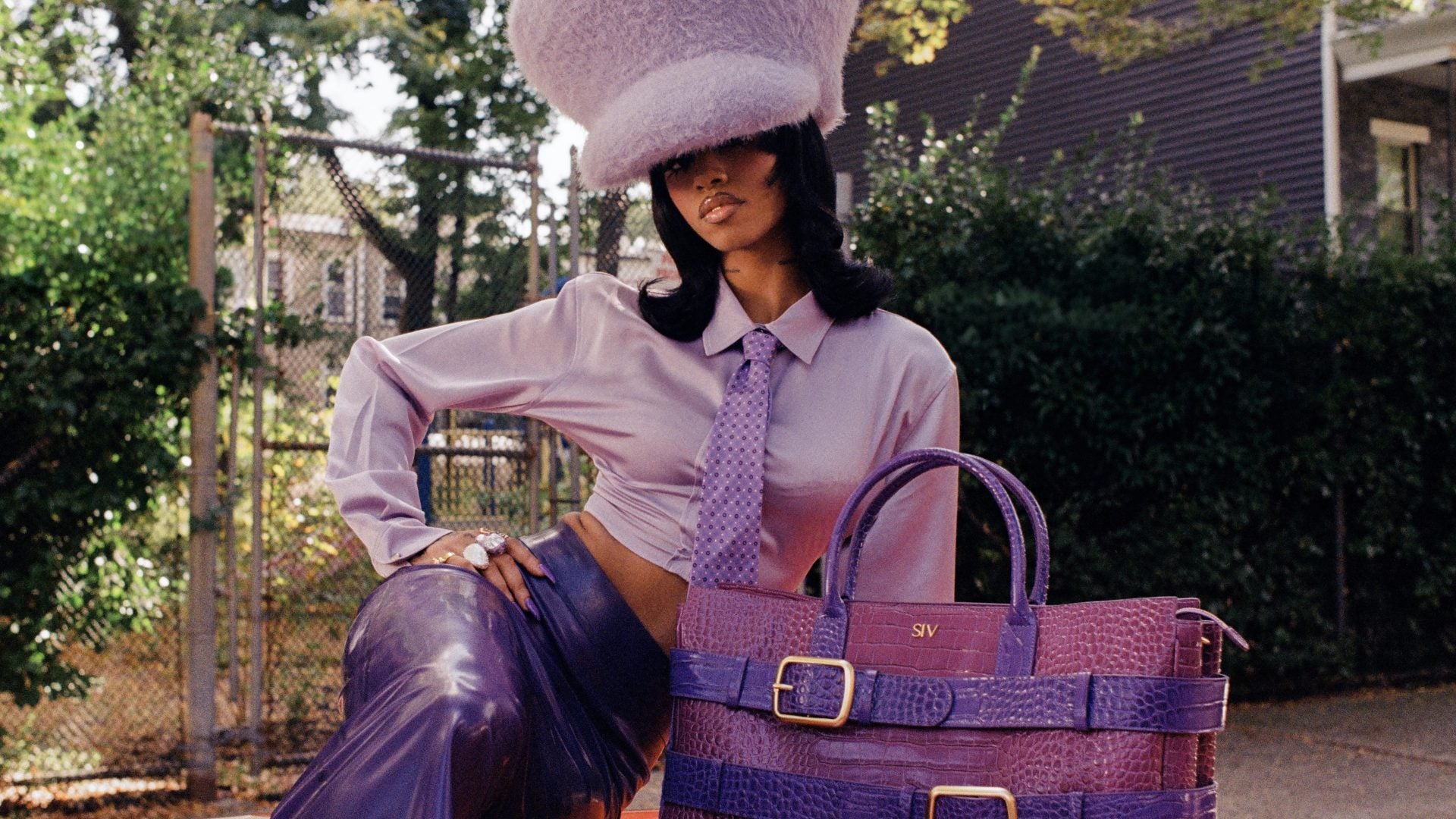 Sierra Rena Is Stepping Into A New Era—Introducing SIV’s Purple Leather Bag