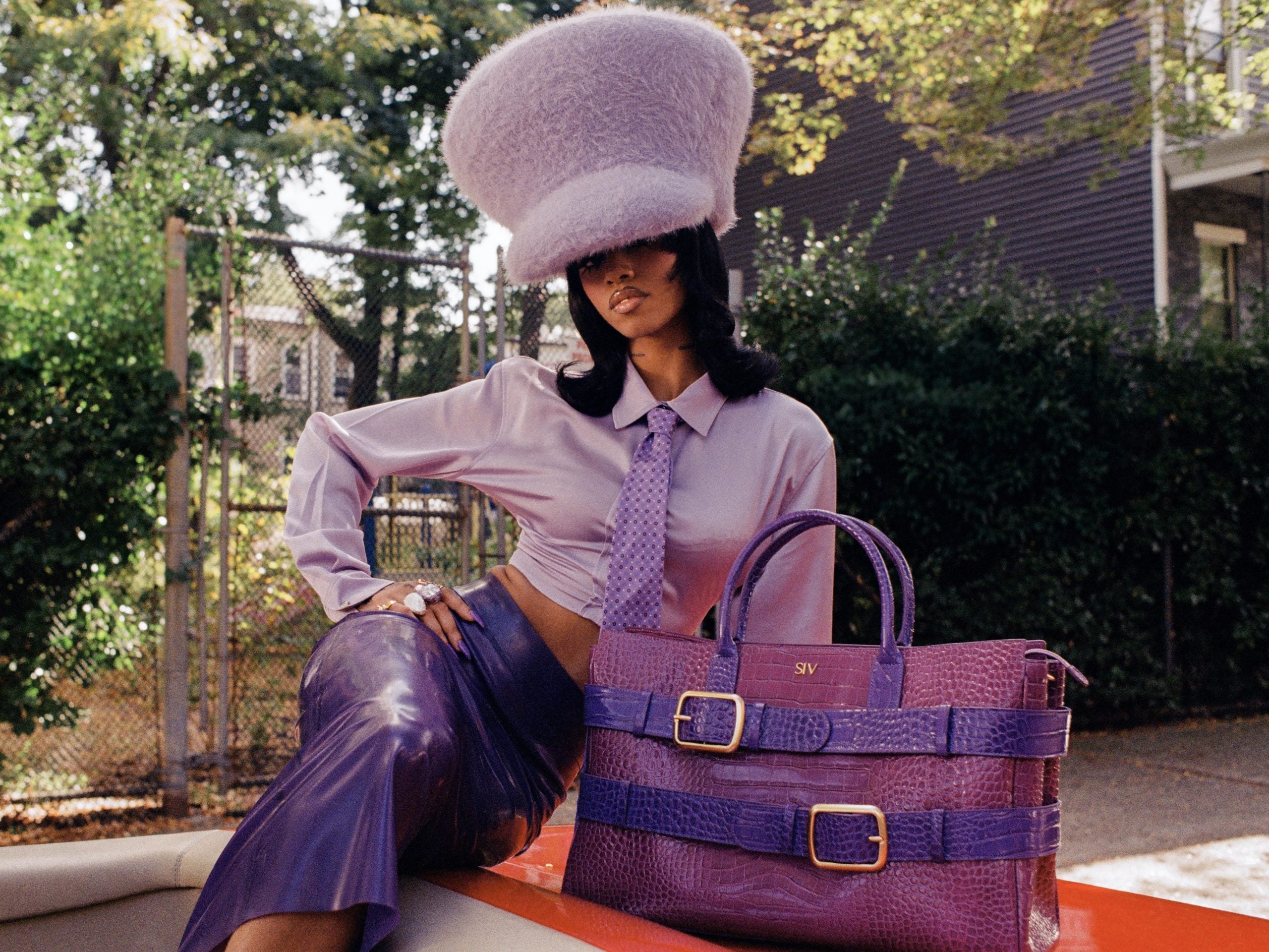 Sierra Renas Is Stepping Into A New Era—Introducing SIV’s Purple Crocodile & Ostrich Leather Bag