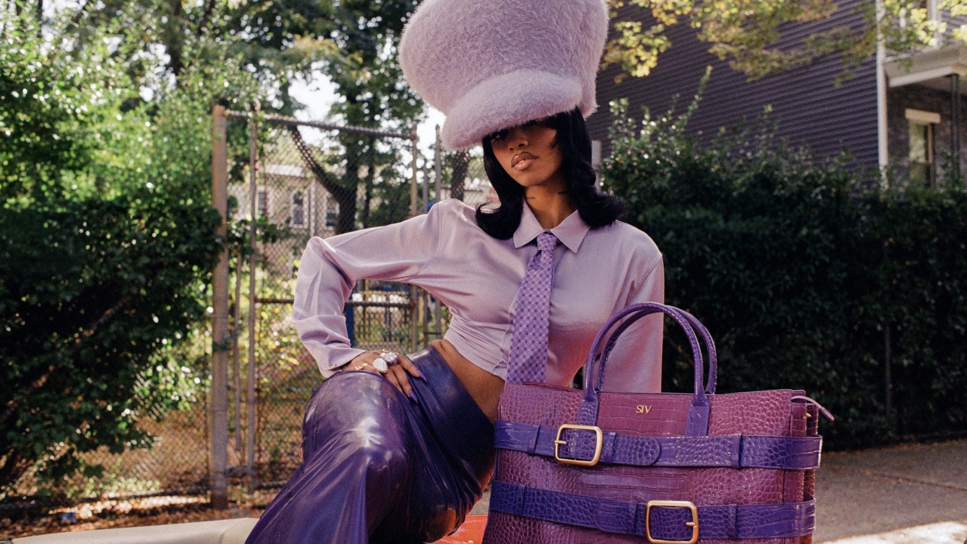 Sierra Renas Is Stepping Into A New Era—Introducing SIV’s Purple Crocodile & Ostrich Leather Bag