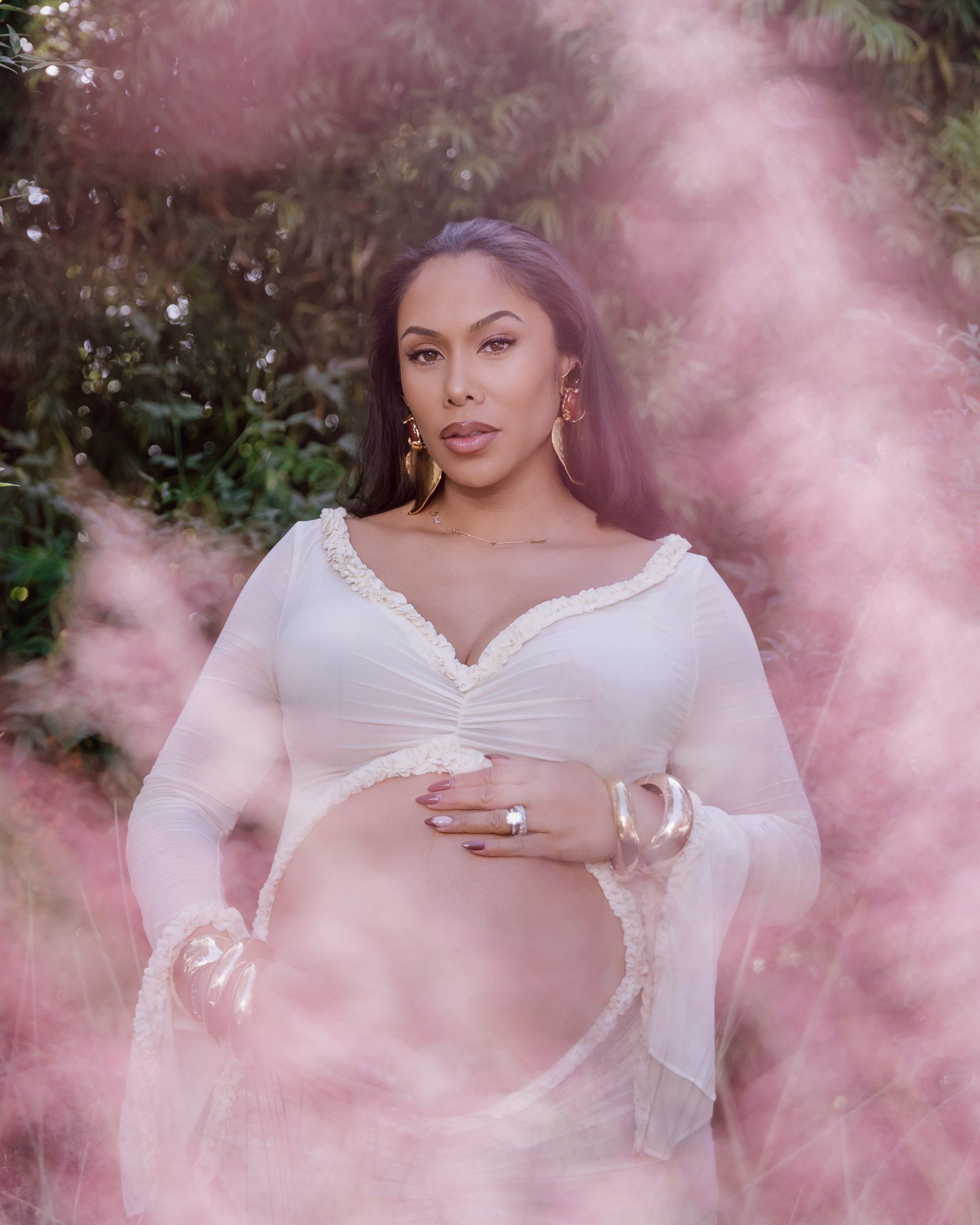 Exclusive: Draymond Green And Hazel Renee Glow In Dreamy Maternity Shoot
