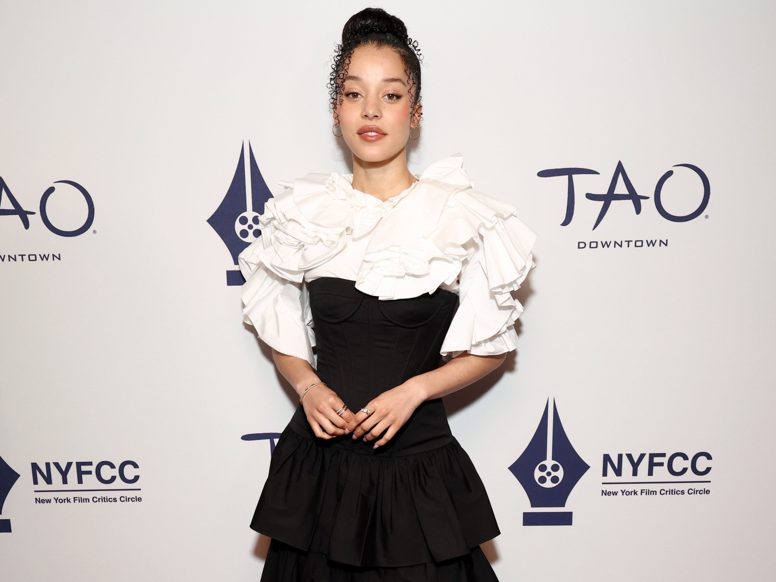 Chase Infiniti Stuns In Louis Vuitton And Gianvito Rossi At New York Film Critics Circle Awards