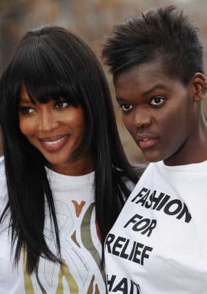 naomi campbell and amex join forces for haiti relief